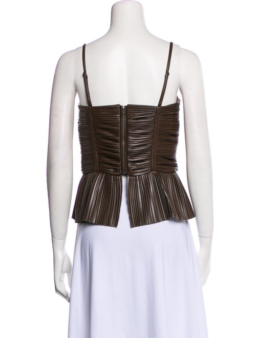 ROTATE Birger Christensen Square Neckline Sleeveless Crop Top