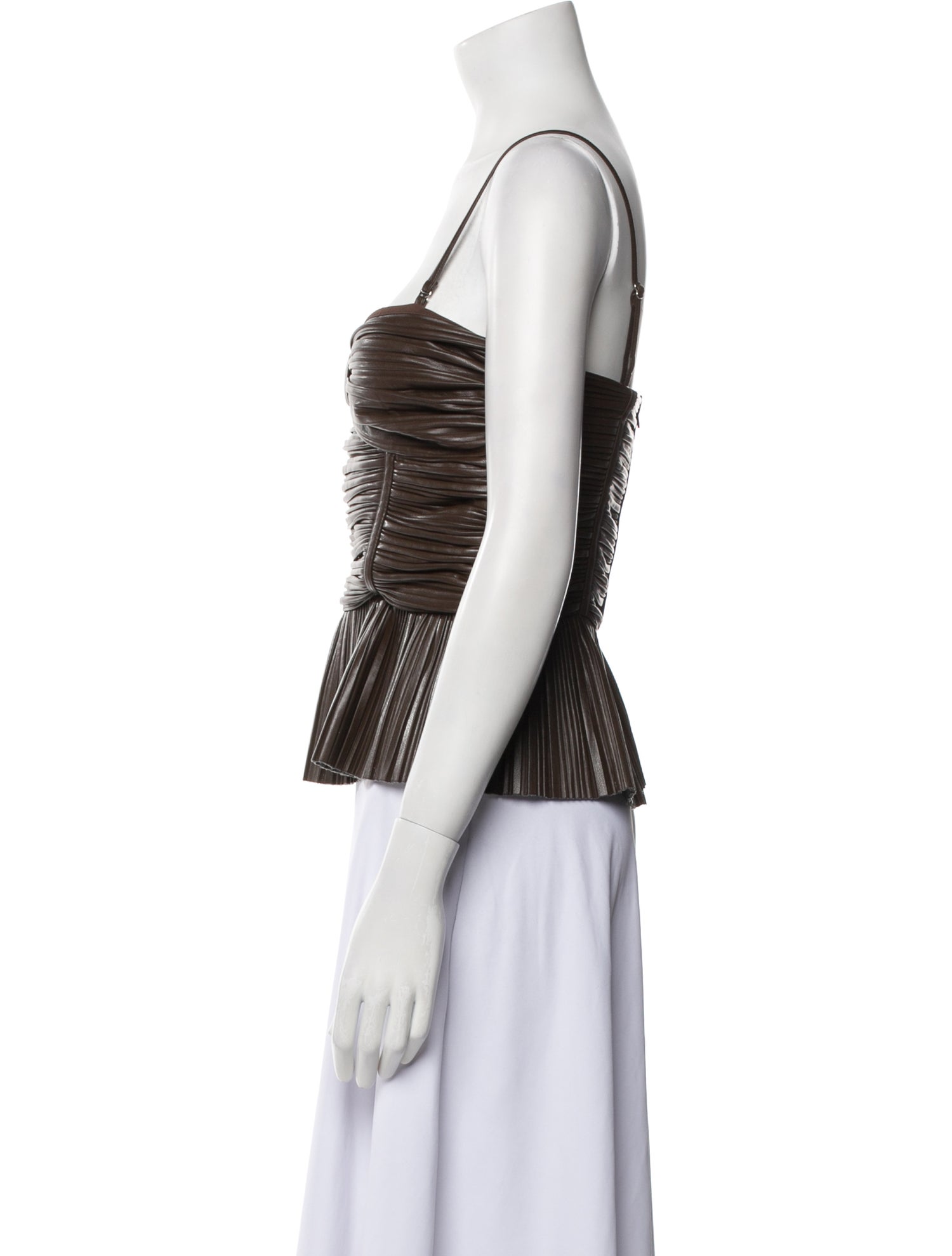 ROTATE Birger Christensen Square Neckline Sleeveless Crop Top