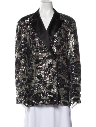 ROTATE Birger Christensen Floral Print Evening Jacket
