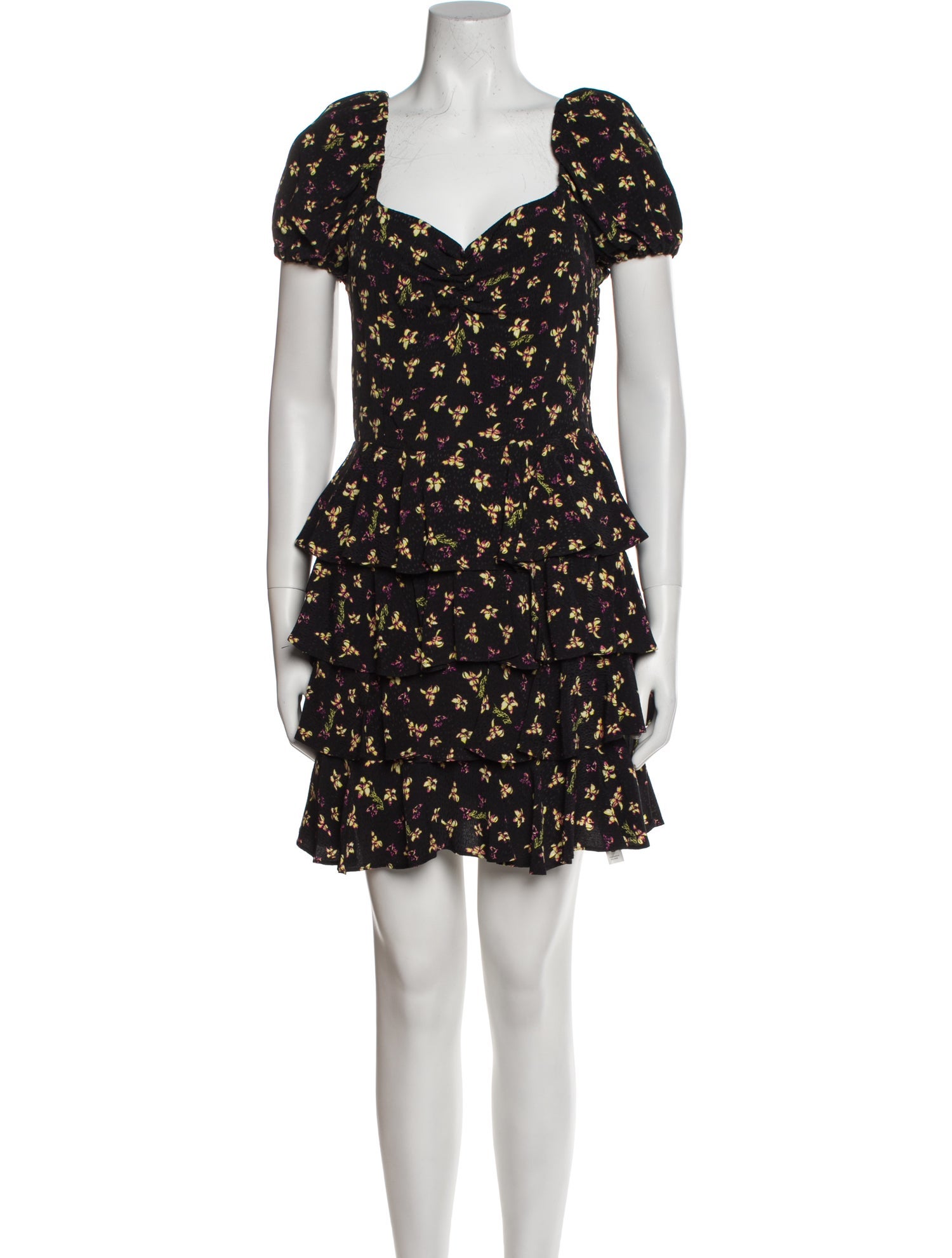 ROTATE Birger Christensen Floral Print Mini Dress