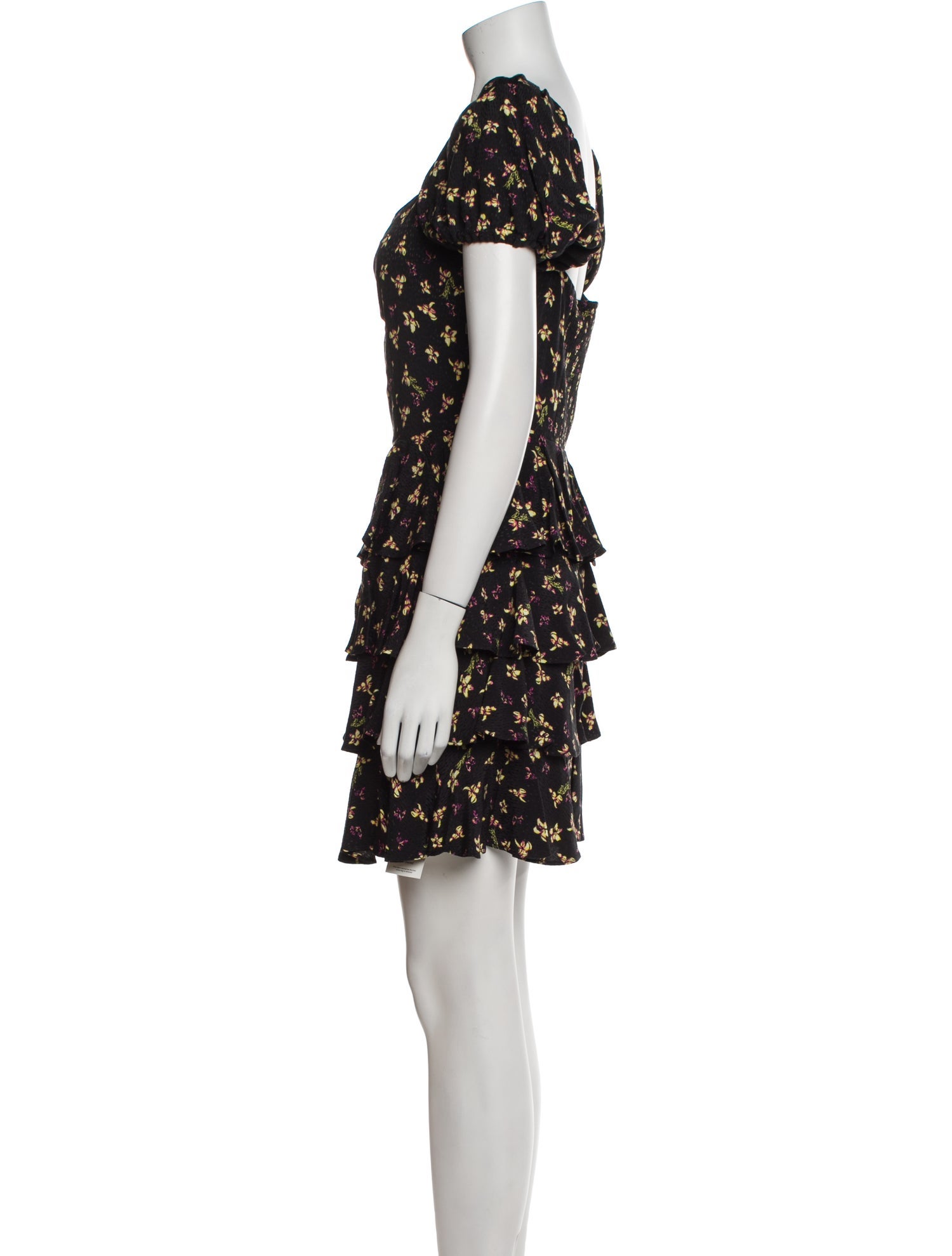 ROTATE Birger Christensen Floral Print Mini Dress