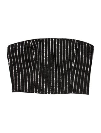 ROTATE Birger Christensen Strapless Crop Top