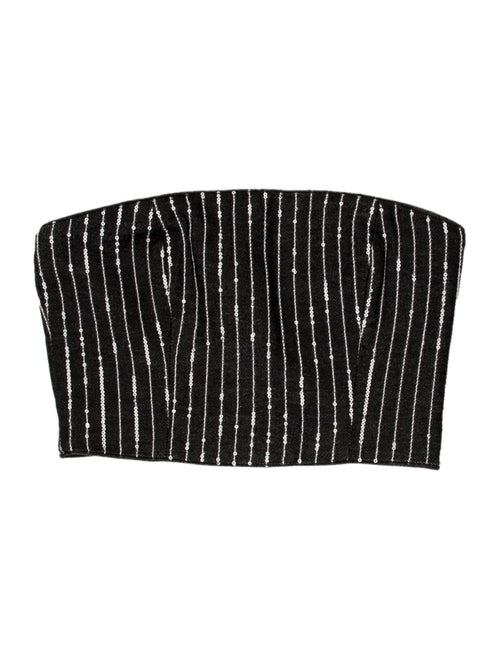 ROTATE Birger Christensen Strapless Crop Top