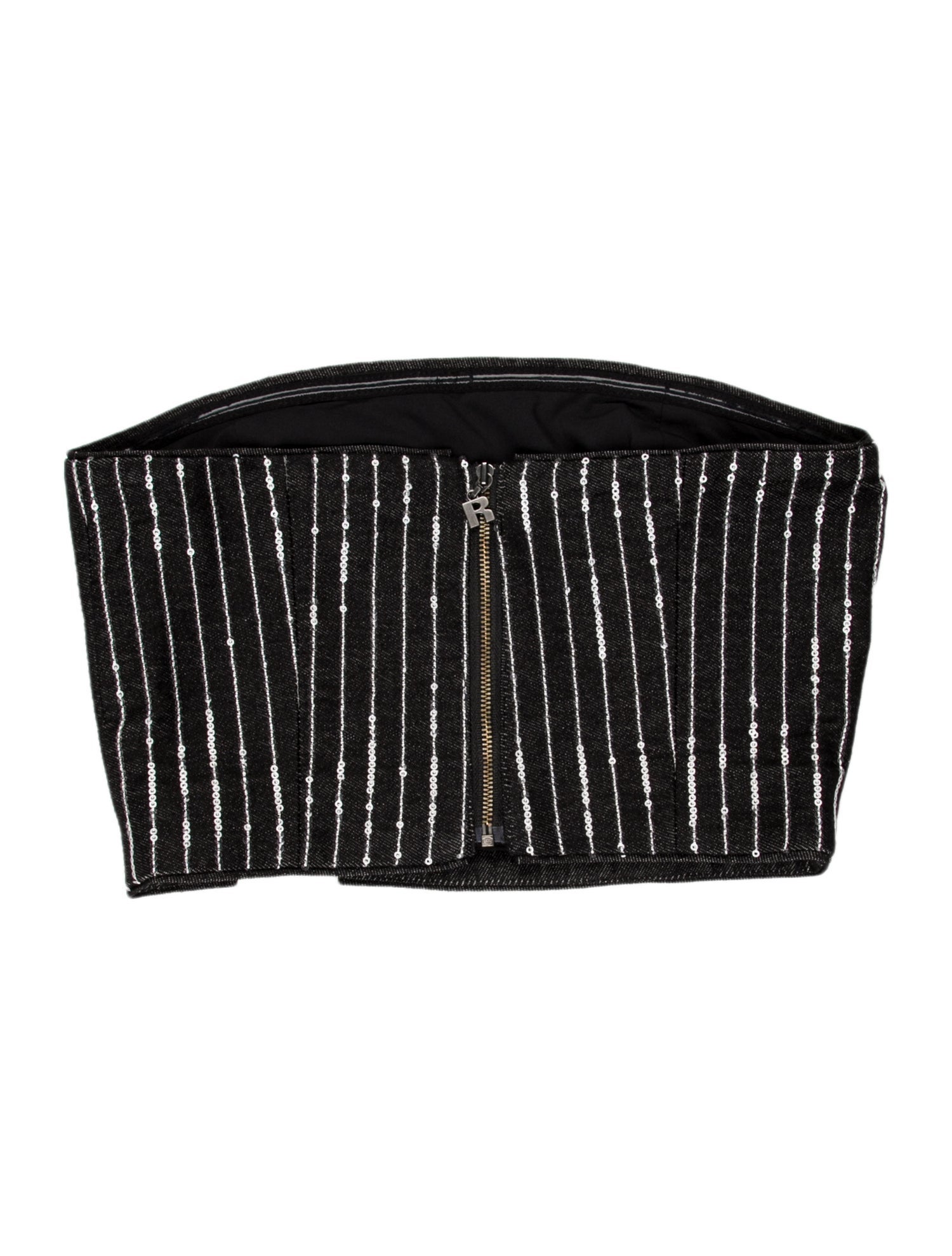 ROTATE Birger Christensen Strapless Crop Top