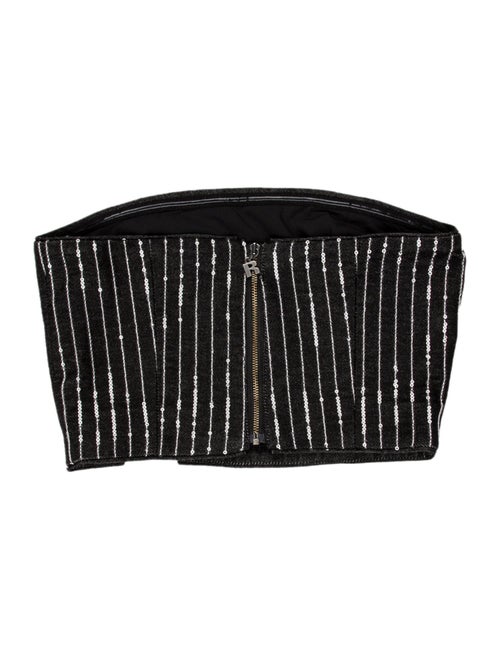 ROTATE Birger Christensen Strapless Crop Top