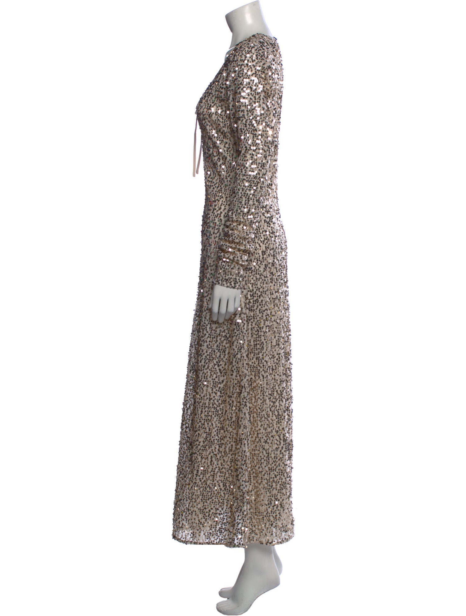 ROTATE Birger Christensen V-Neck Long Dress