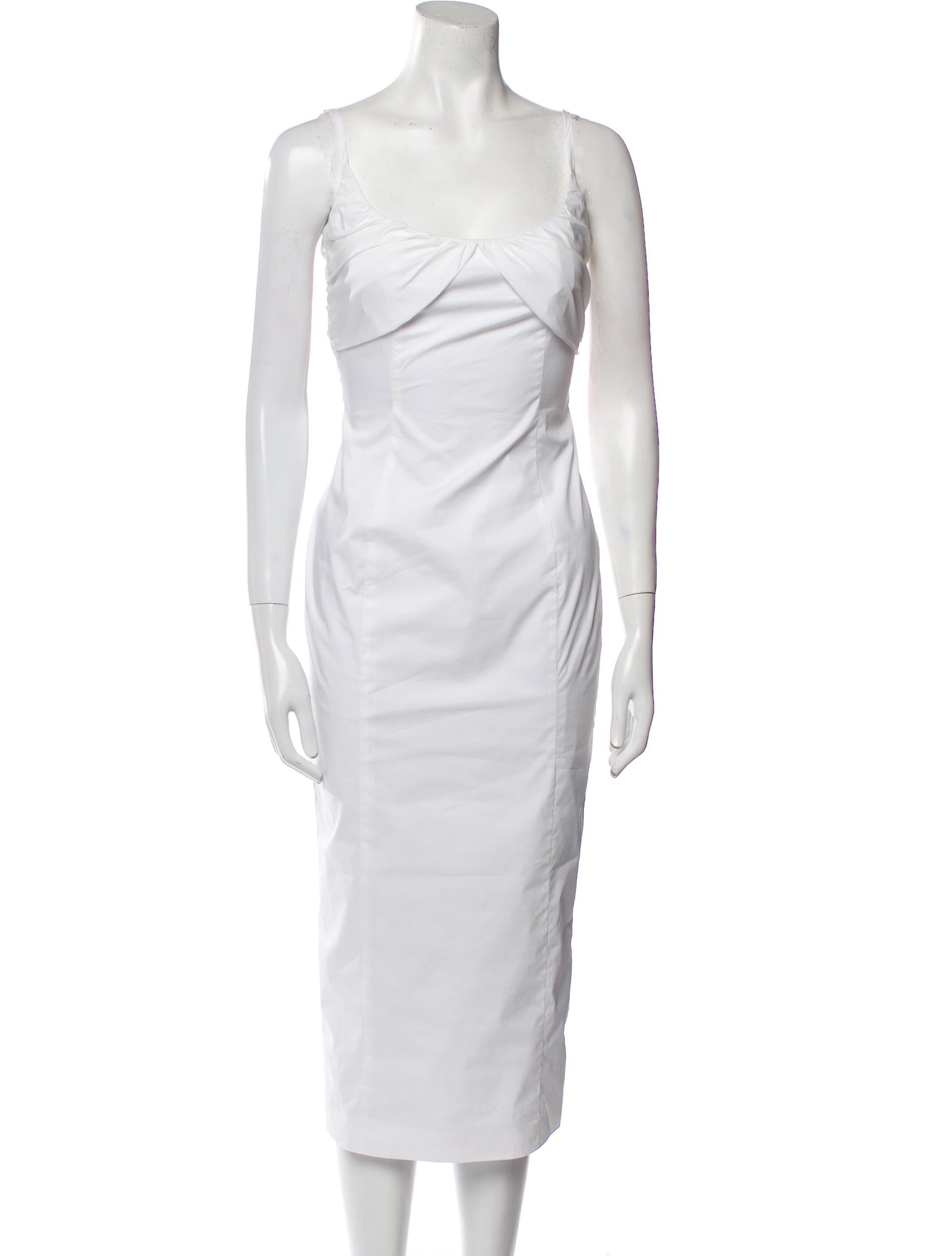 ROTATE Birger Christensen Scoop Neck Midi Length Dress w/ Tags