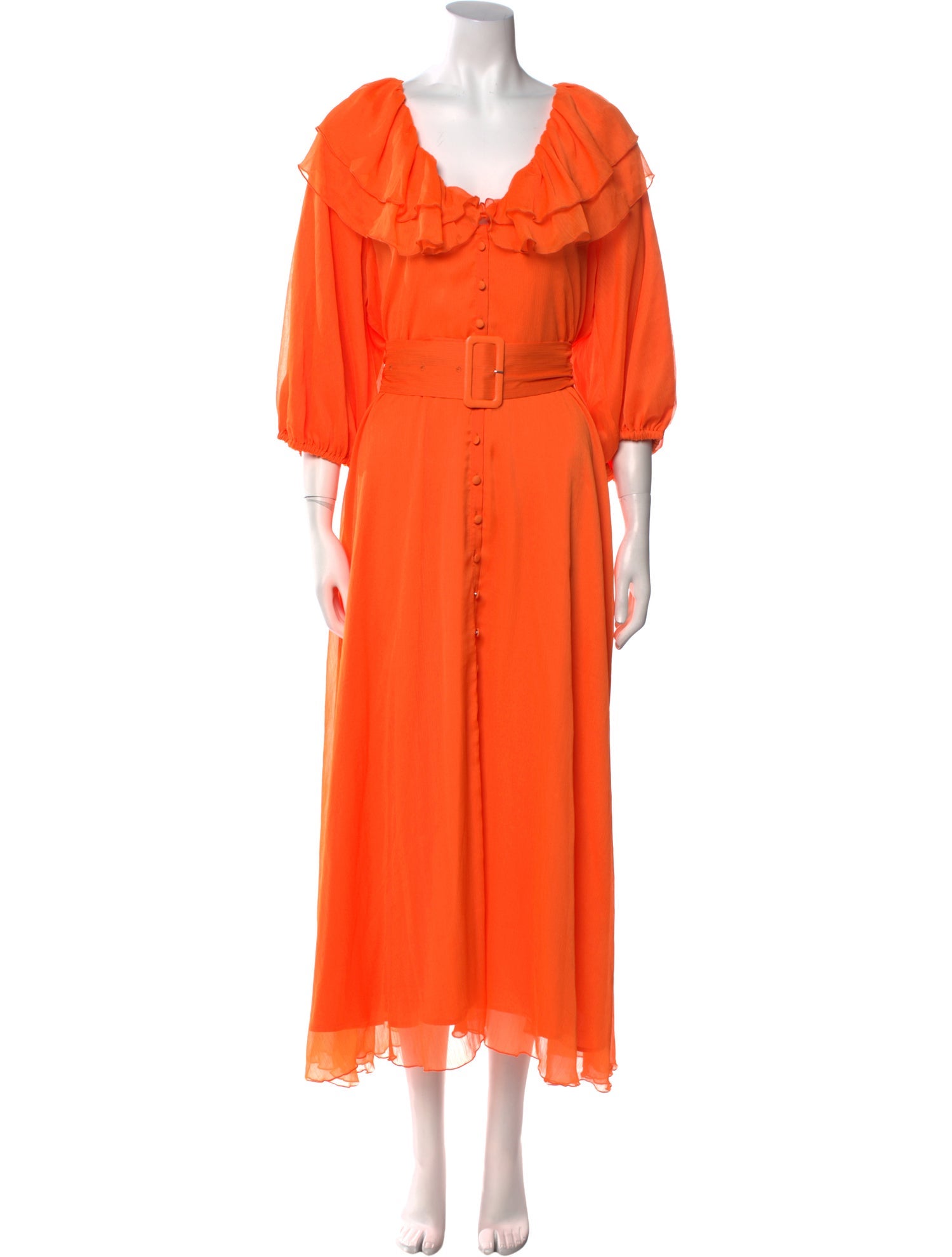 ROTATE Birger Christensen V-Neck Long Dress