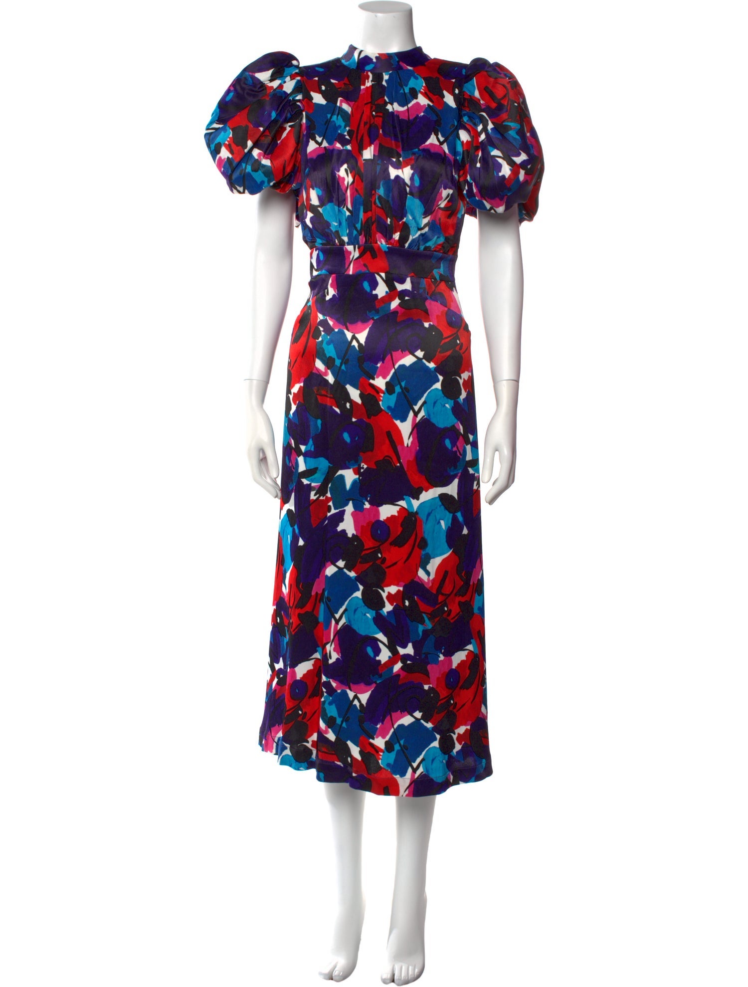 ROTATE Birger Christensen Floral Print Long Dress