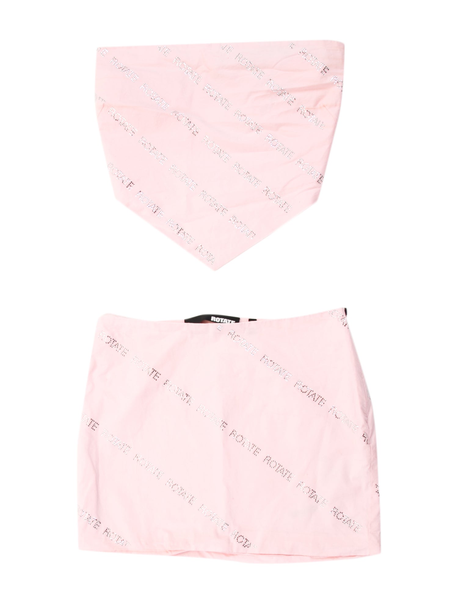 ROTATE Birger Christensen Crystal Embellishments Skirt Set