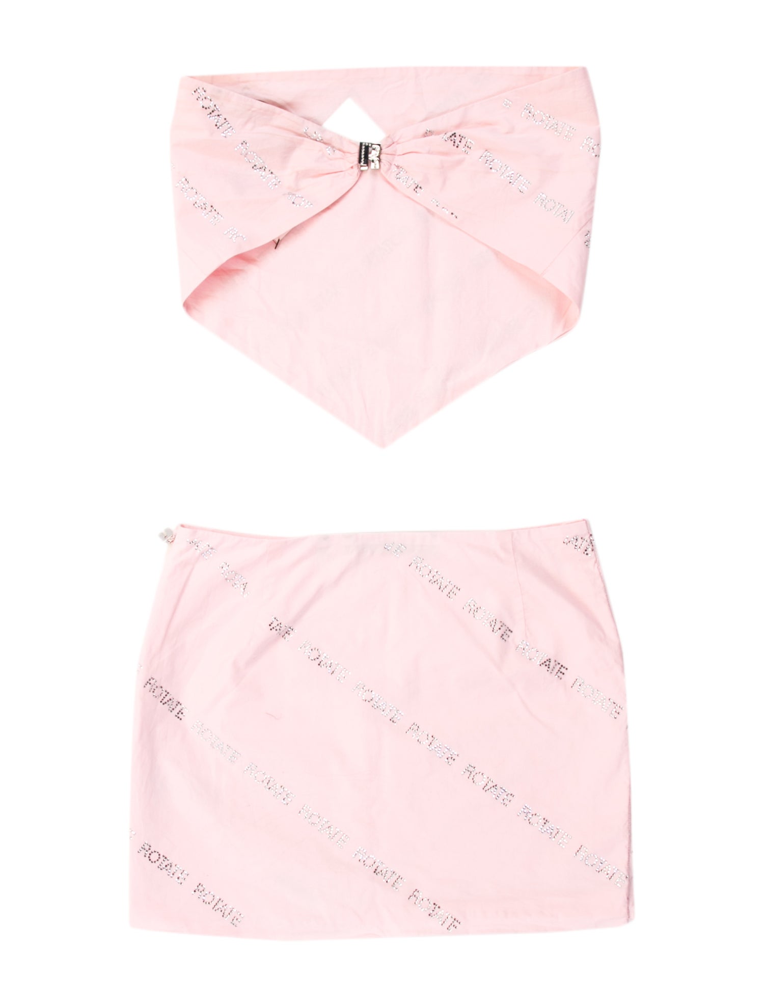 ROTATE Birger Christensen Crystal Embellishments Skirt Set