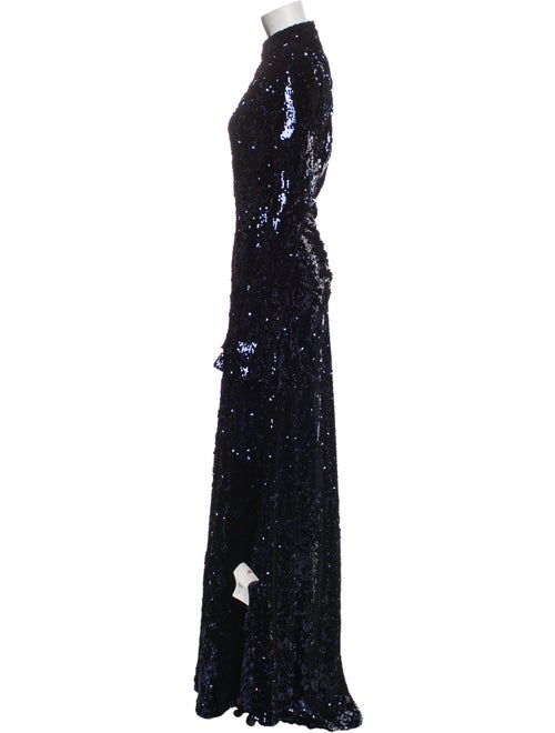 ROTATE Birger Christensen Mock Neck Long Dress