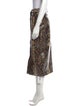 ROTATE Birger Christensen Animal Print Midi Length Skirt