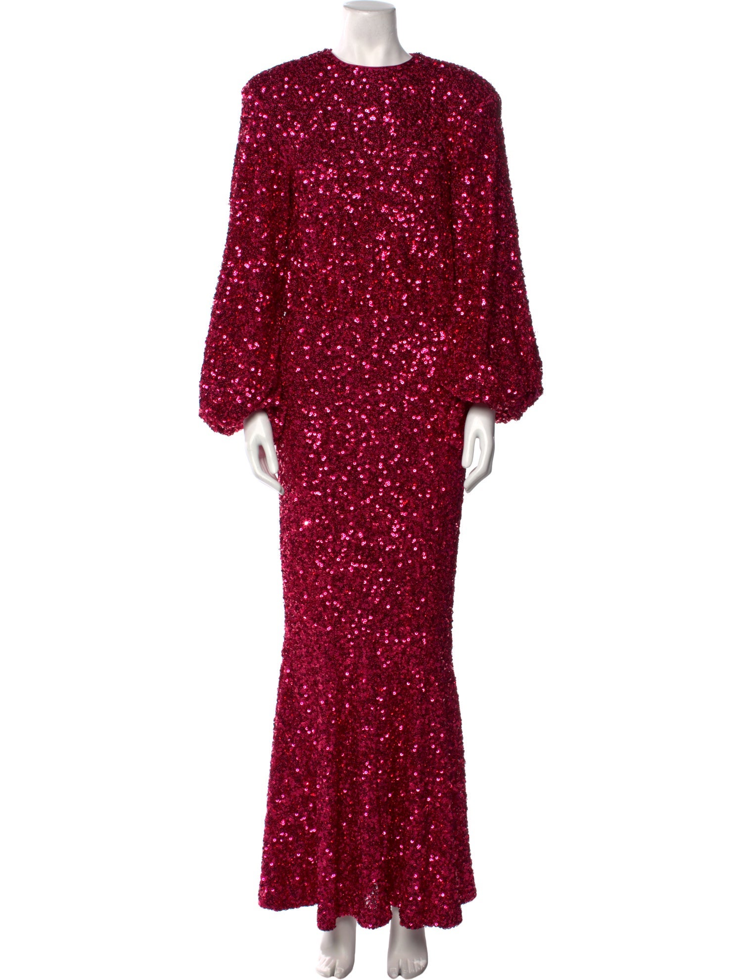 ROTATE Birger Christensen Crew Neck Long Dress