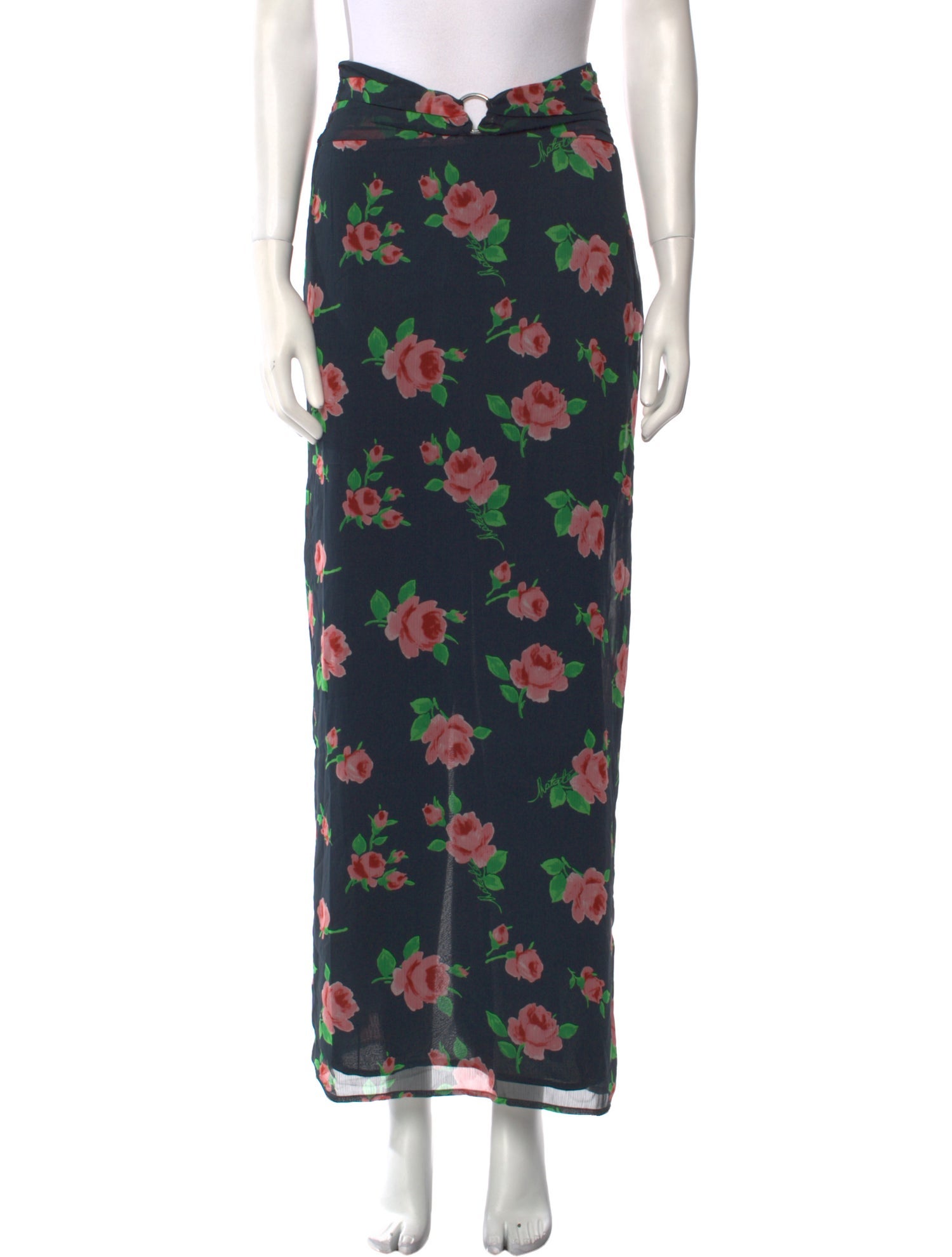 ROTATE Birger Christensen Floral Print Long Skirt