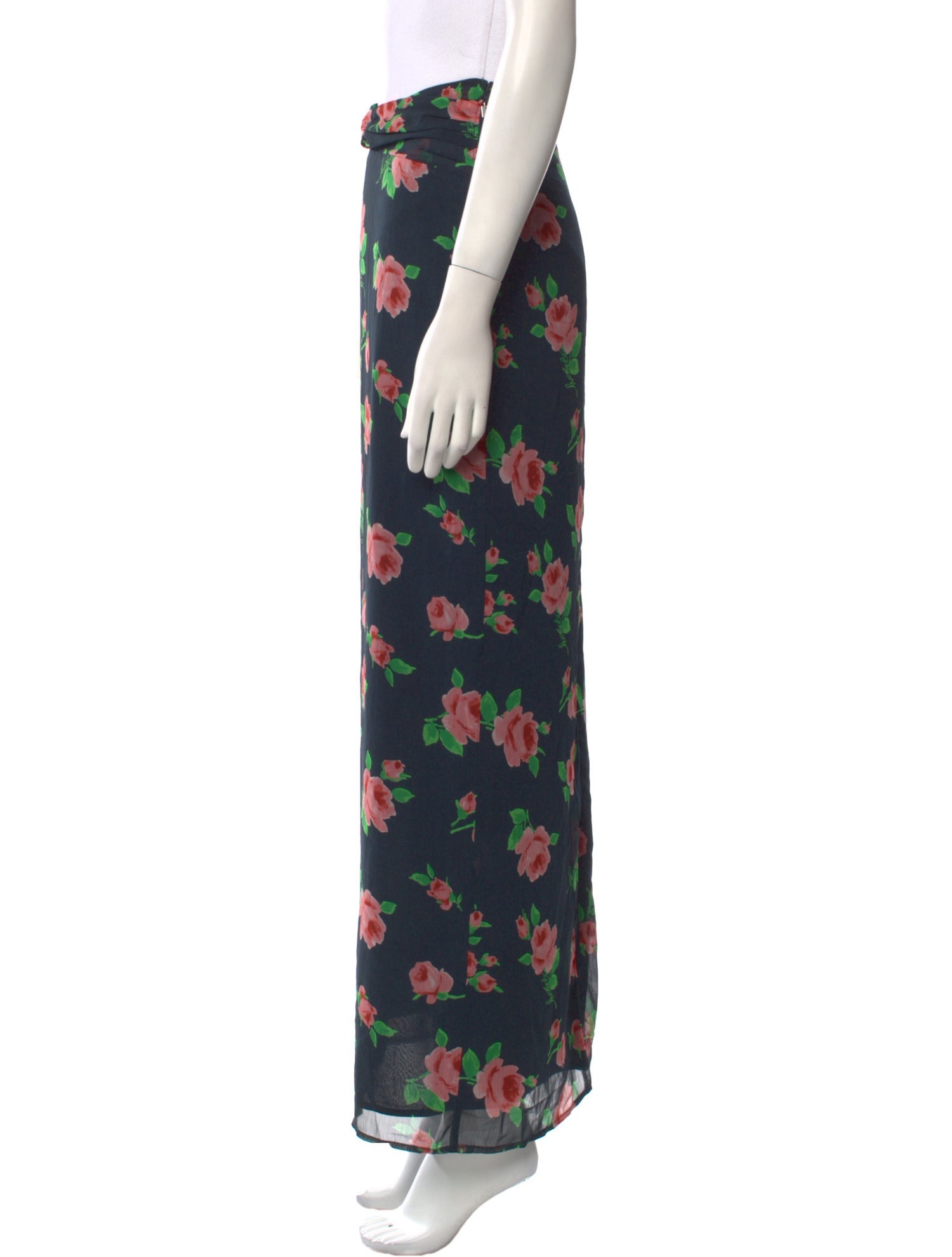 ROTATE Birger Christensen Floral Print Long Skirt