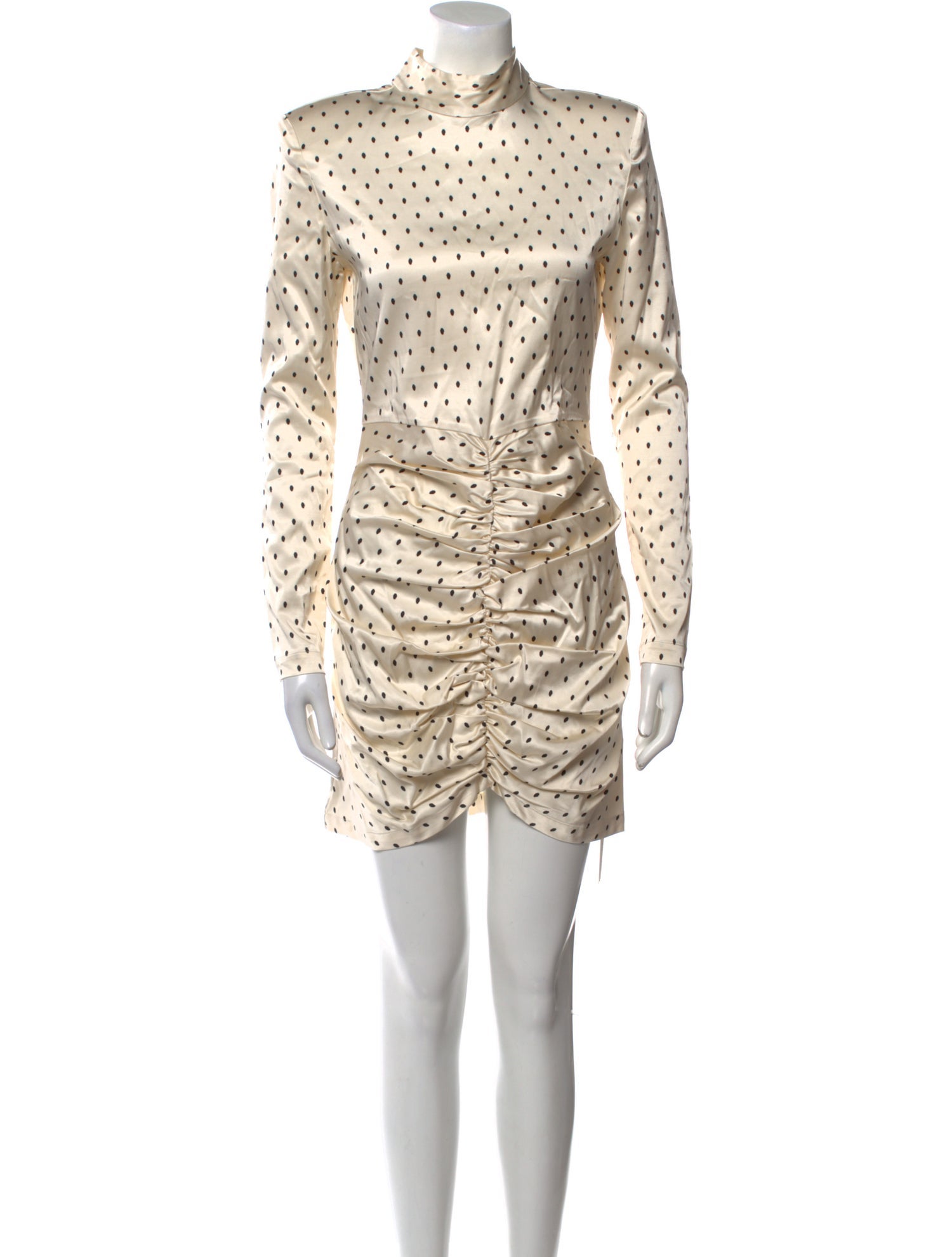 ROTATE Birger Christensen Polka Dot Print Mini Dress