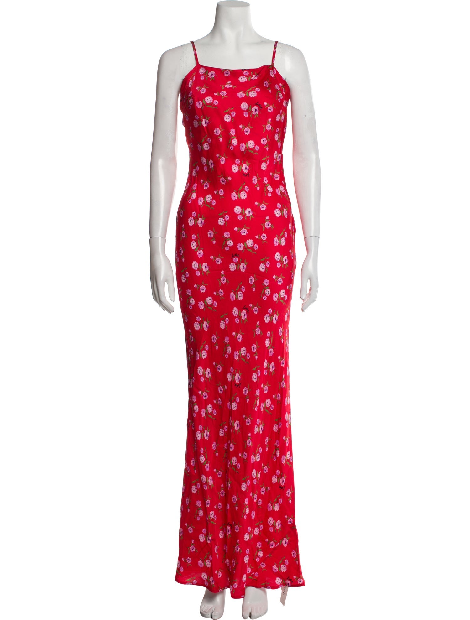 ROTATE Birger Christensen Floral Print Long Dress