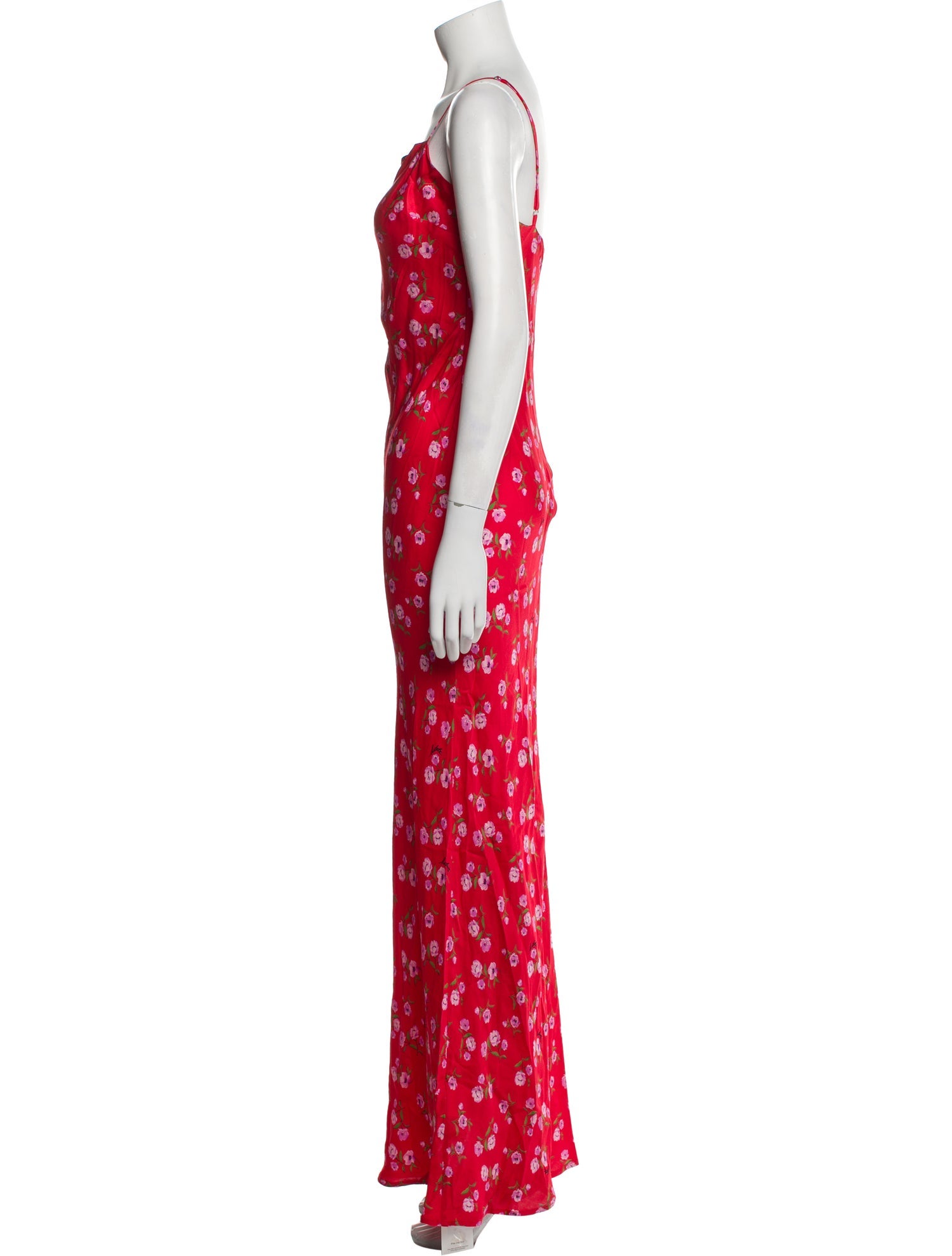 ROTATE Birger Christensen Floral Print Long Dress