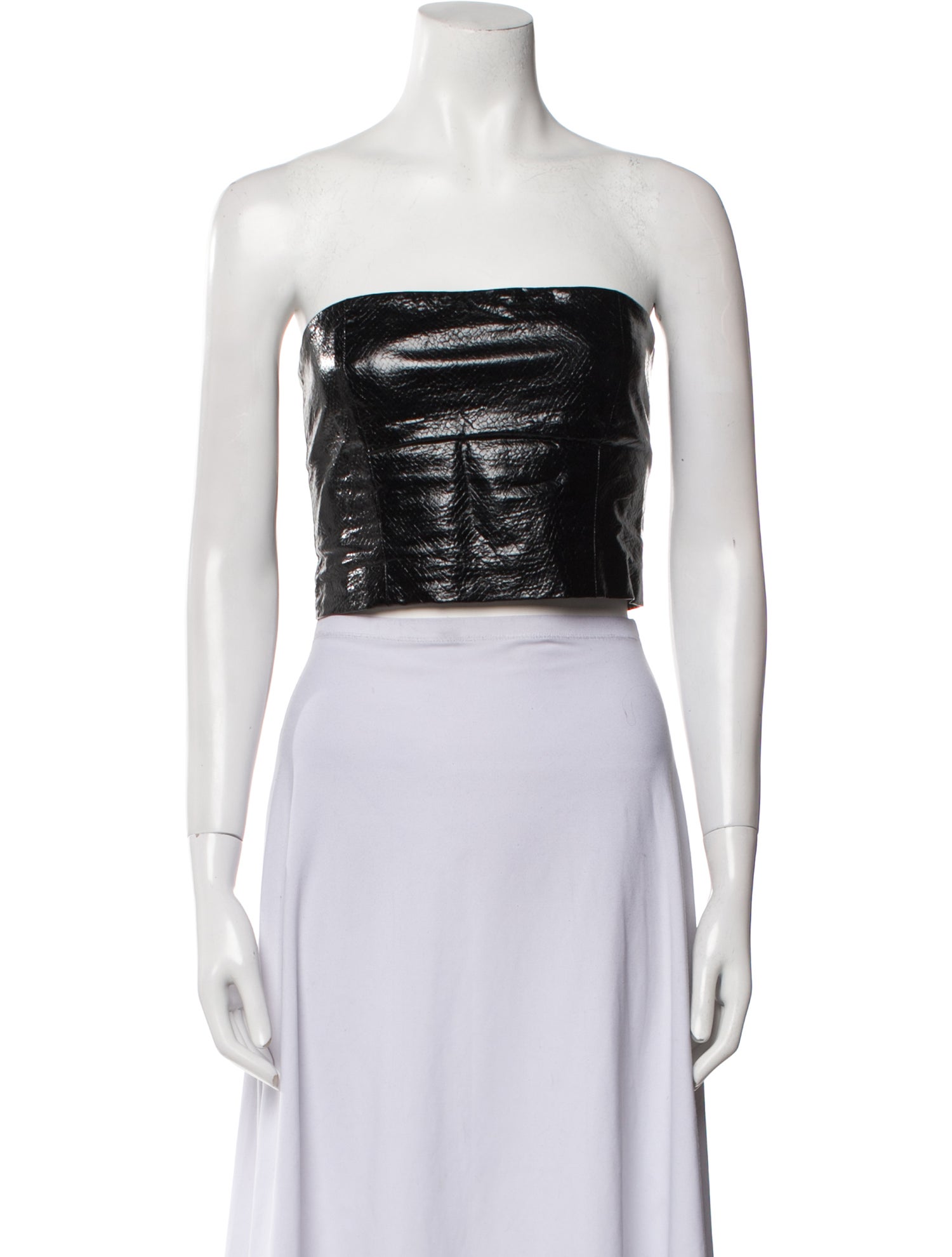 ROTATE Birger Christensen Strapless Crop Top