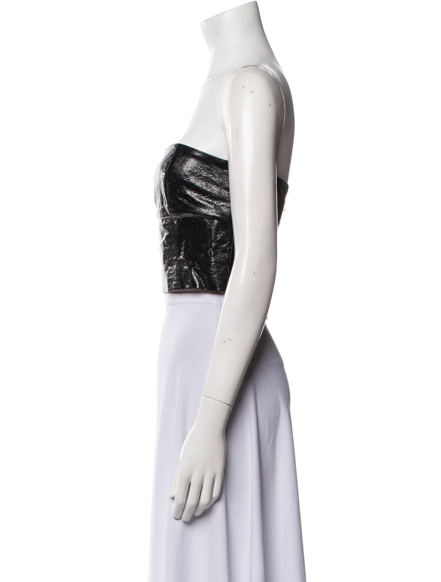 ROTATE Birger Christensen Strapless Crop Top