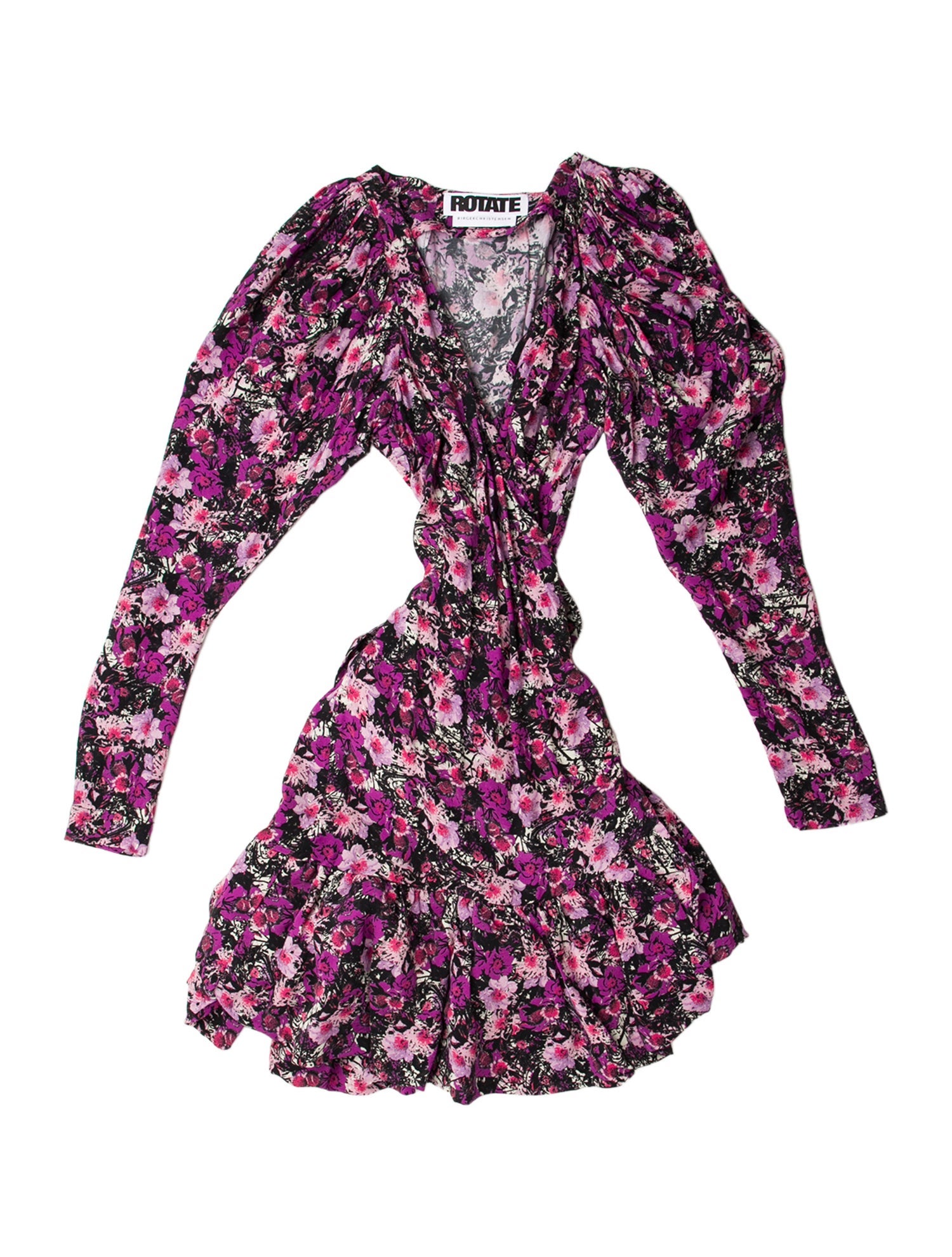 ROTATE Birger Christensen Paisley Print Knee-Length Dress