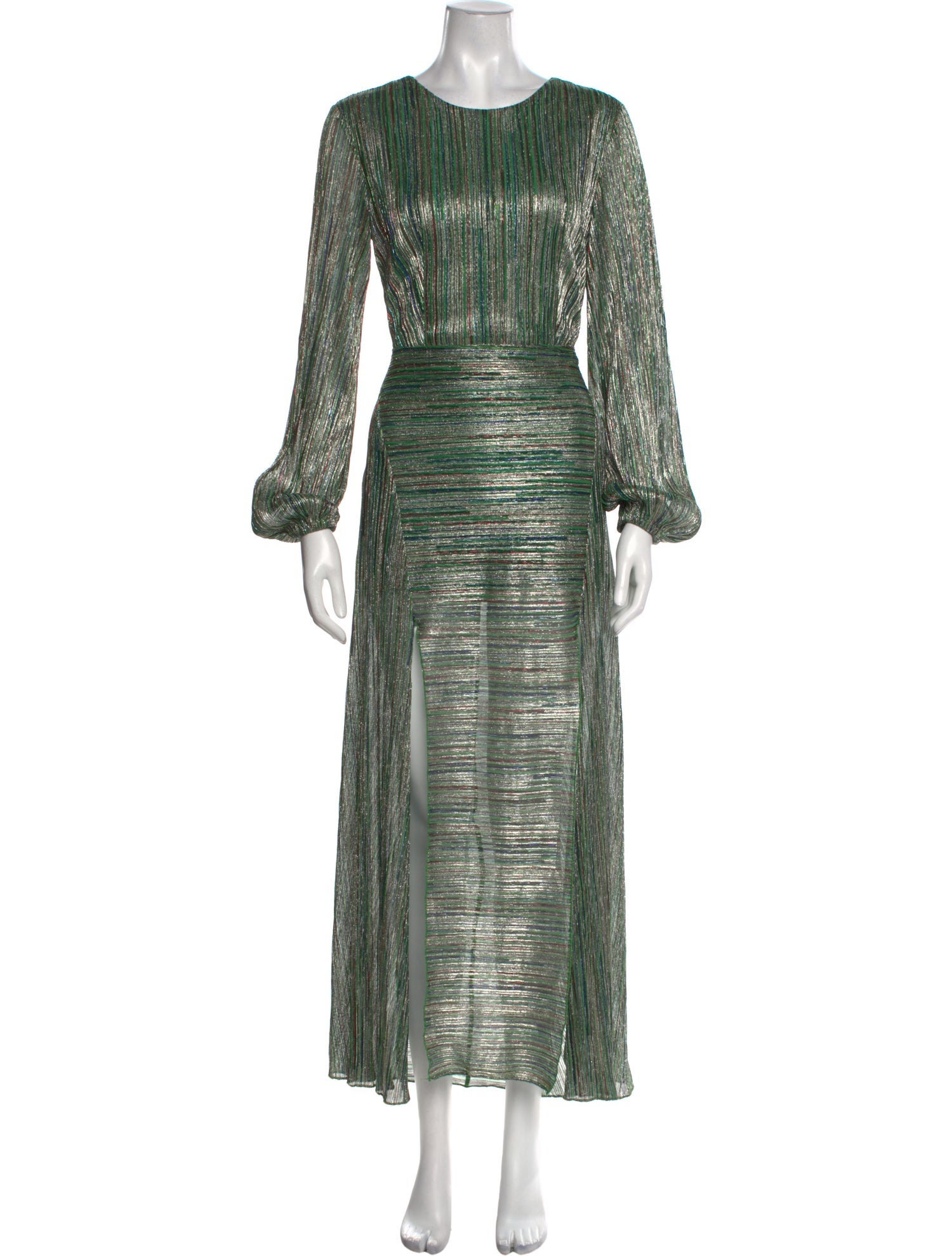 ROTATE Birger Christensen Crew Neck Long Dress