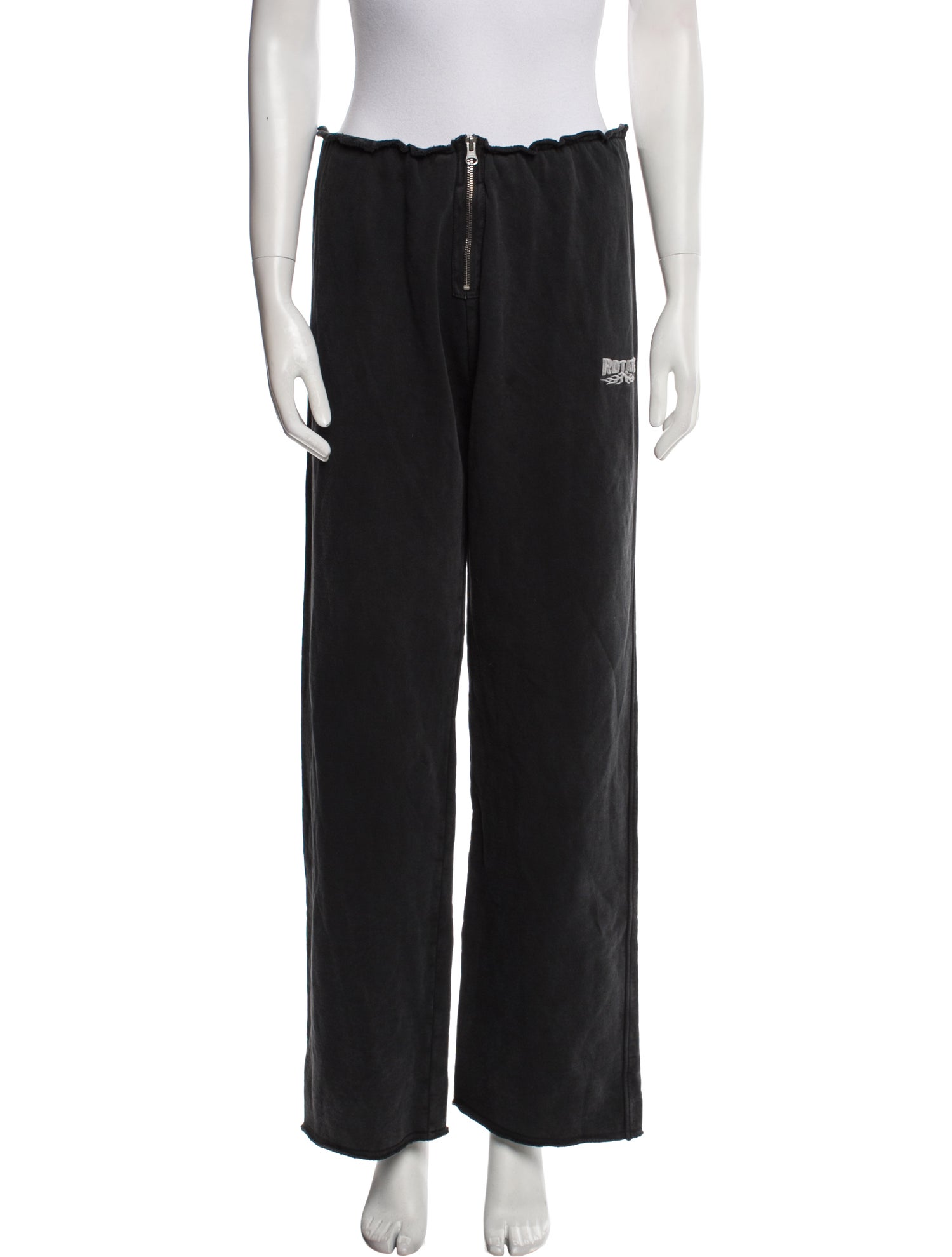 ROTATE Birger Christensen Raw-Edge Trim Sweatpants