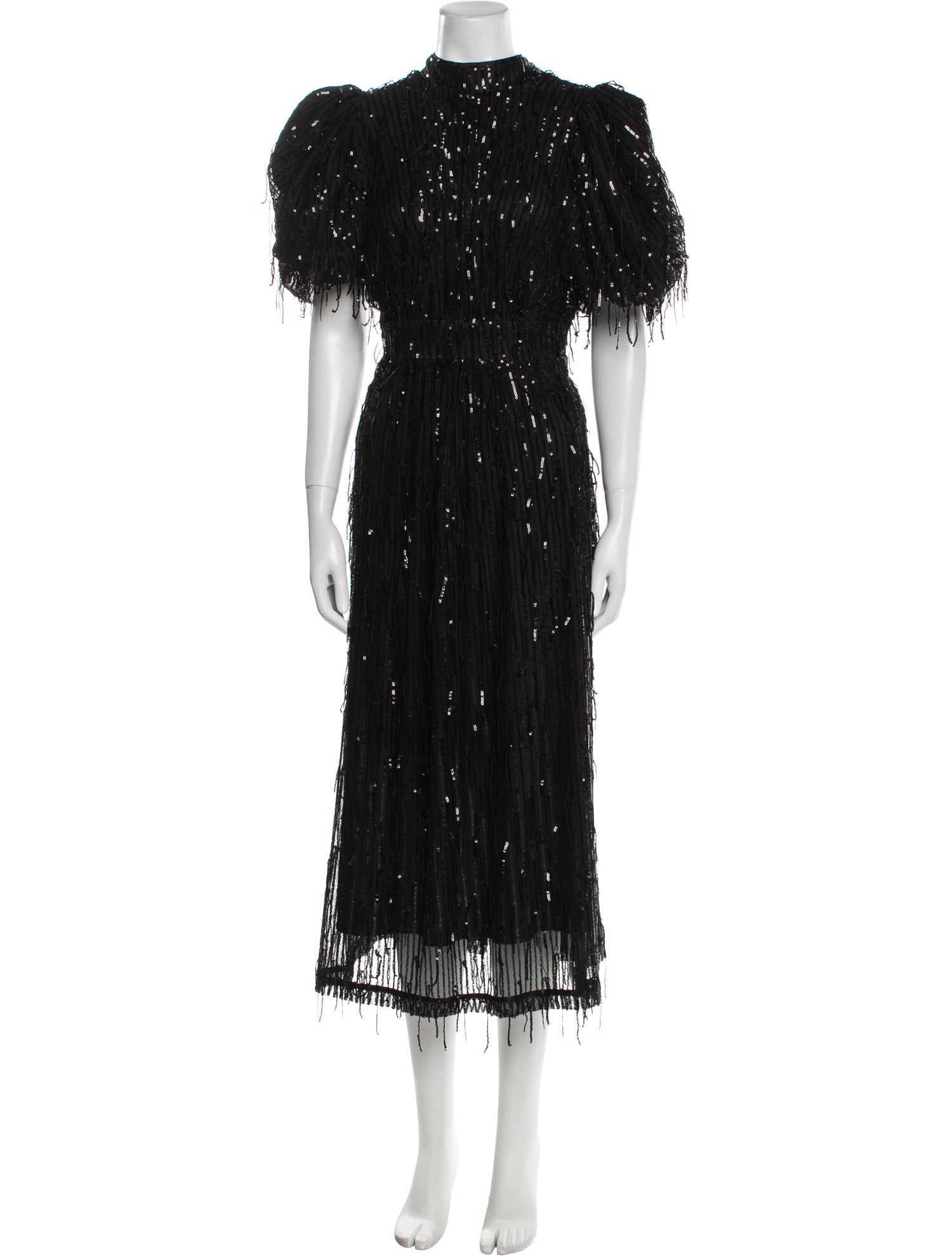 ROTATE Birger Christensen Mock Neck Long Dress