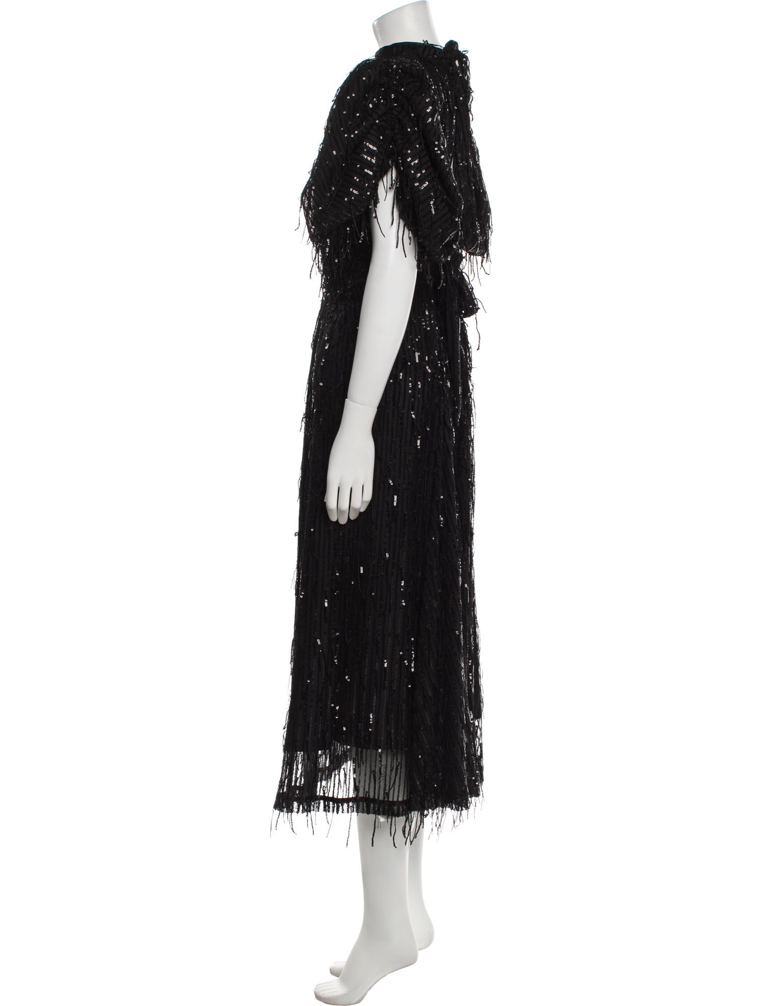 ROTATE Birger Christensen Mock Neck Long Dress