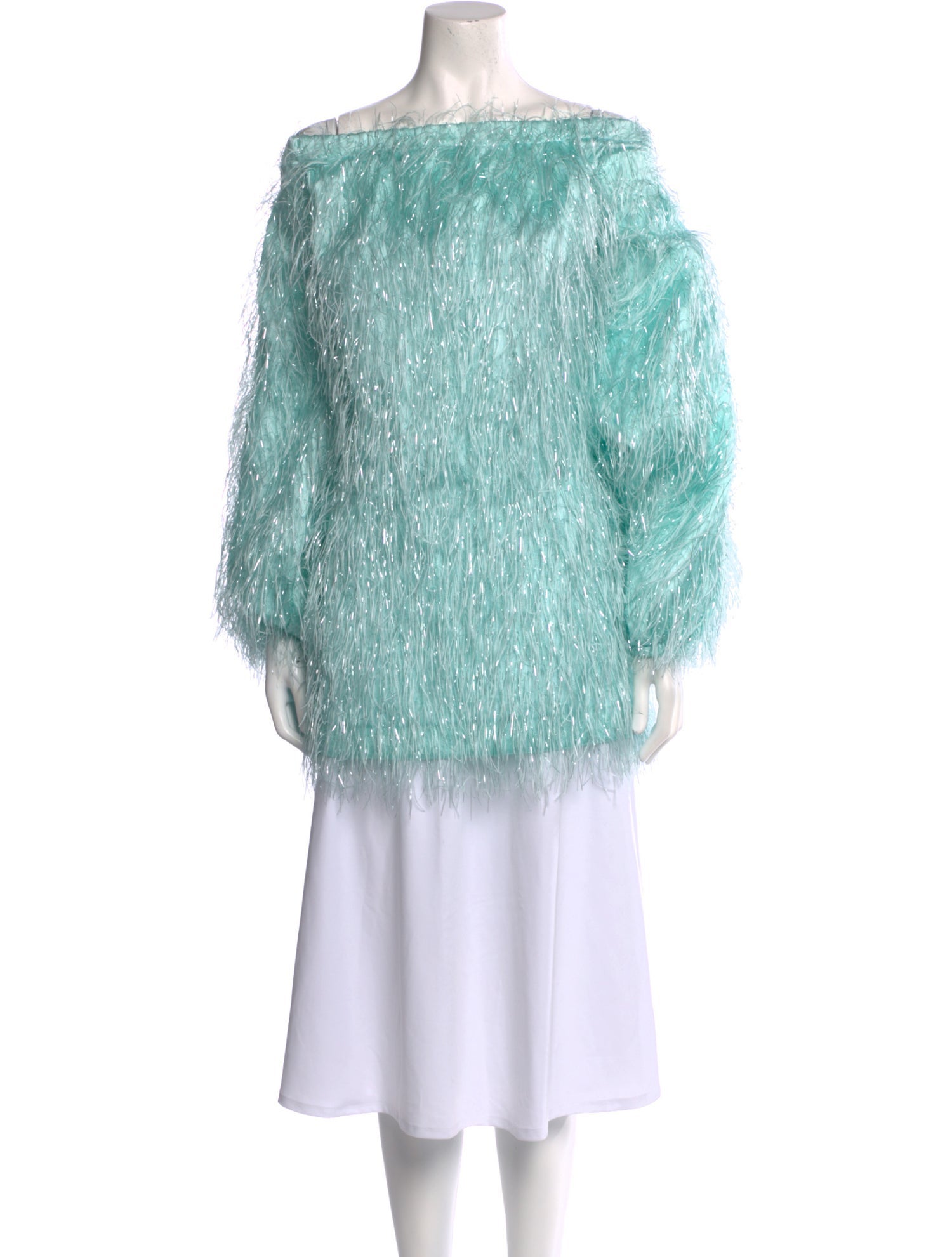 ROTATE Birger Christensen Bateau Neckline Long Sleeve Tunic