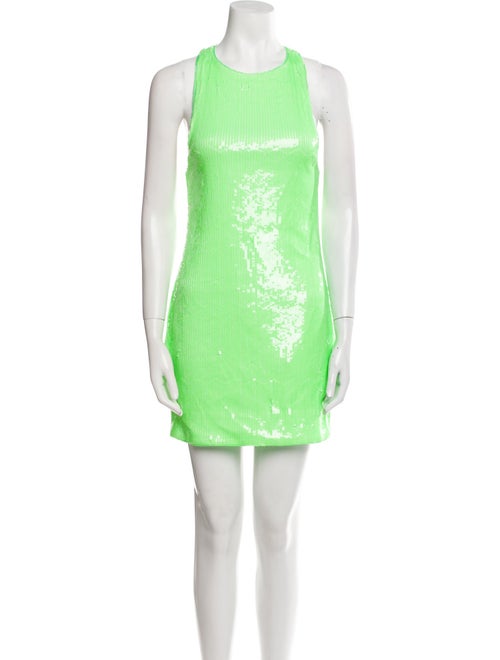 ROTATE Birger Christensen Scoop Neck Mini Dress