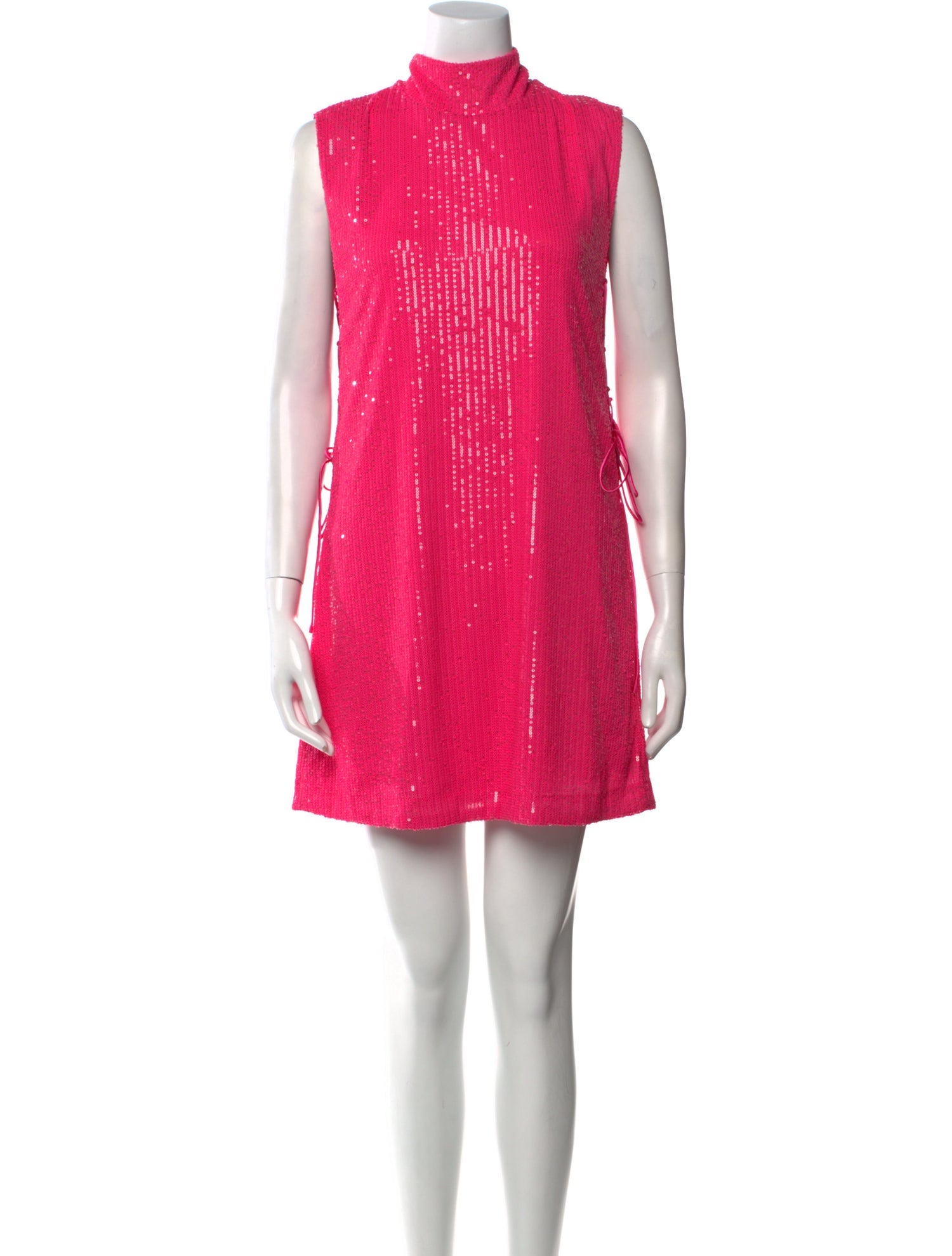 ROTATE Birger Christensen Mock Neck Mini Dress