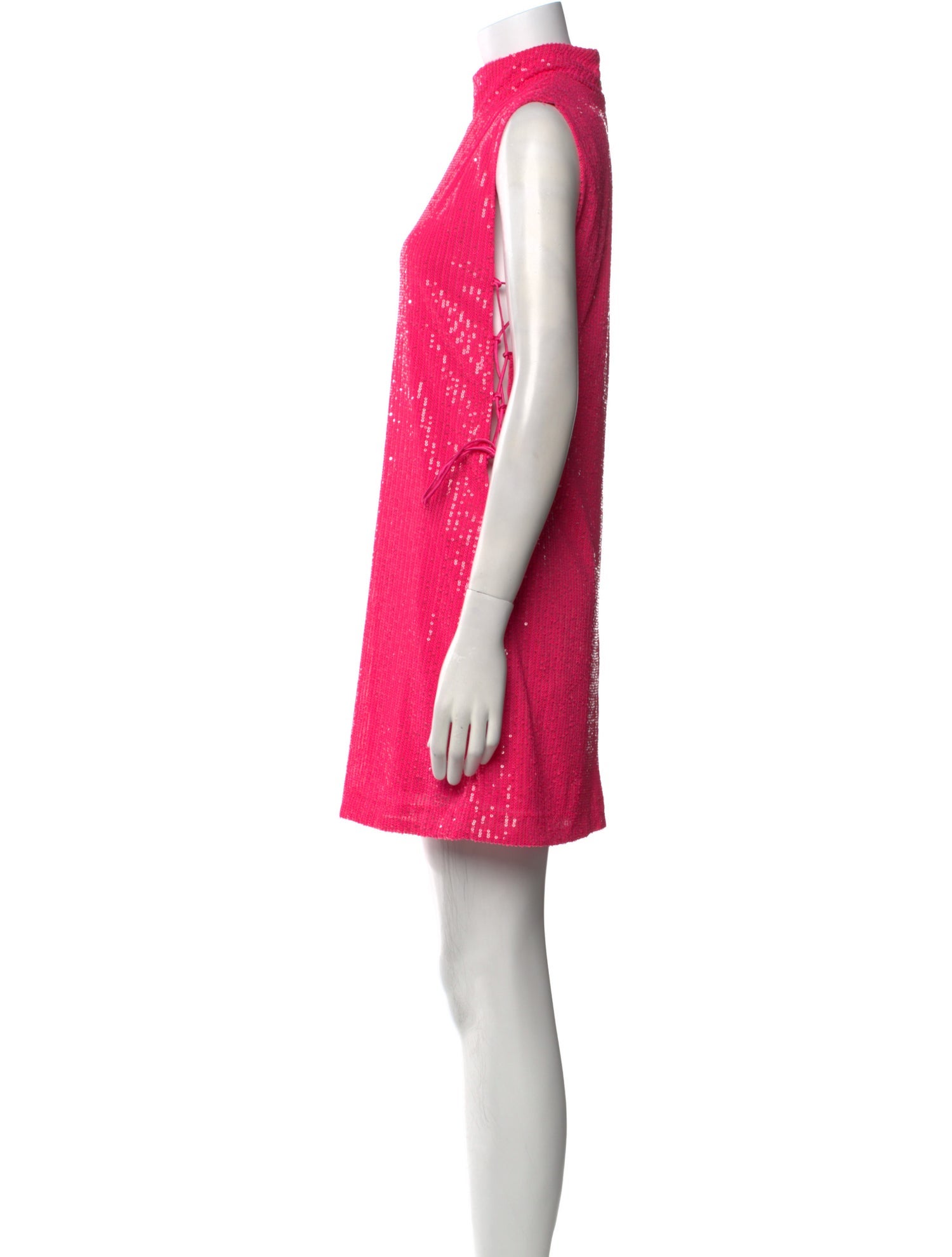 ROTATE Birger Christensen Mock Neck Mini Dress