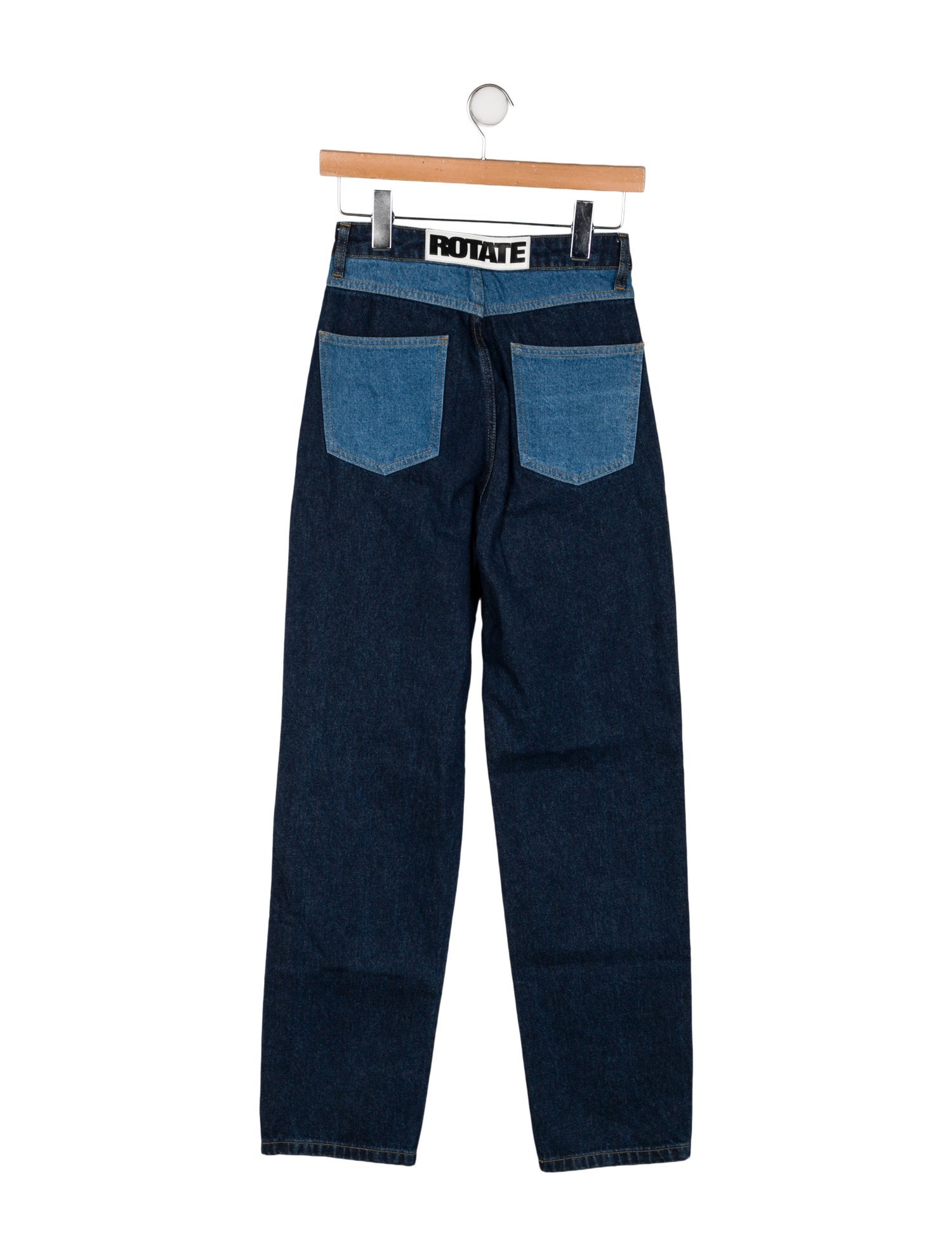 ROTATE Birger Christensen High-Rise Straight Leg Jeans