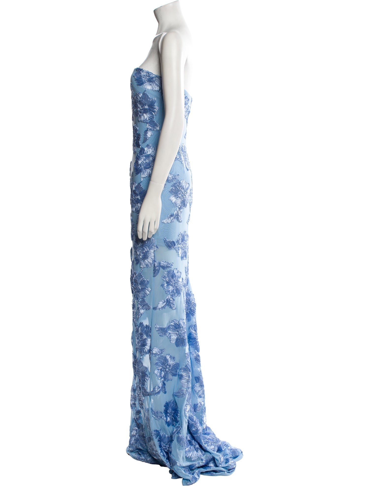 ROTATE Birger Christensen Floral Print Long Dress