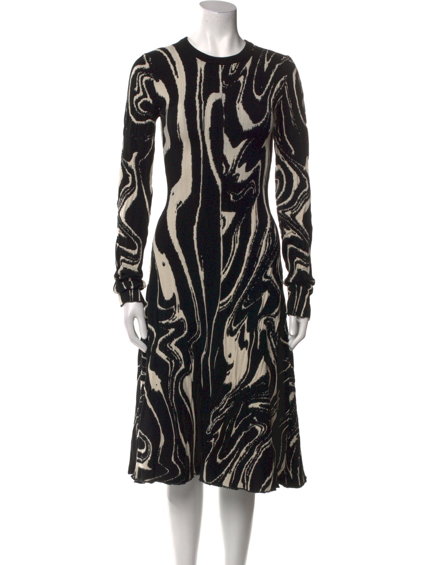ROTATE Birger Christensen Printed Midi Length Dress