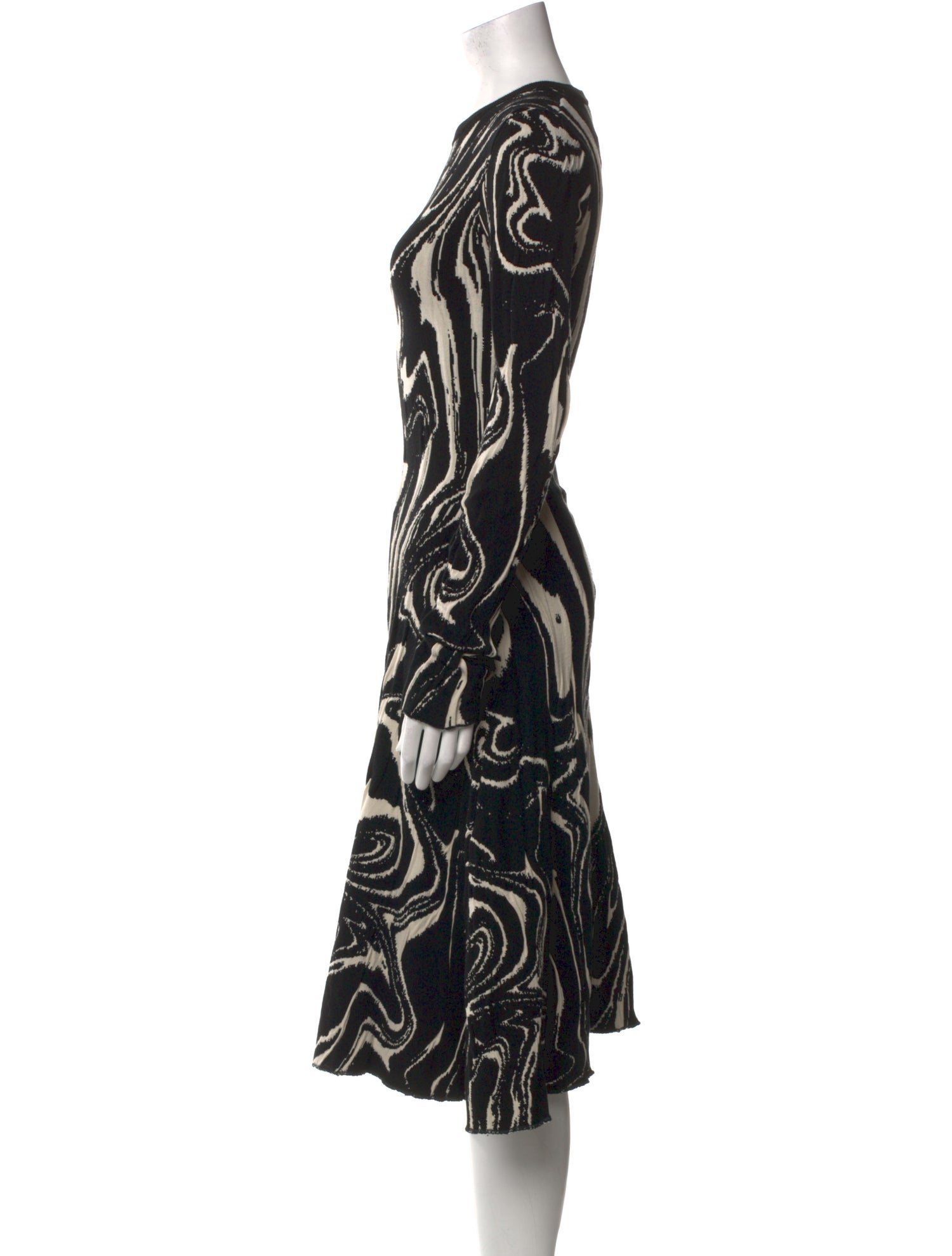 ROTATE Birger Christensen Printed Midi Length Dress