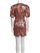 ROTATE Birger Christensen Patterned Mini Dress