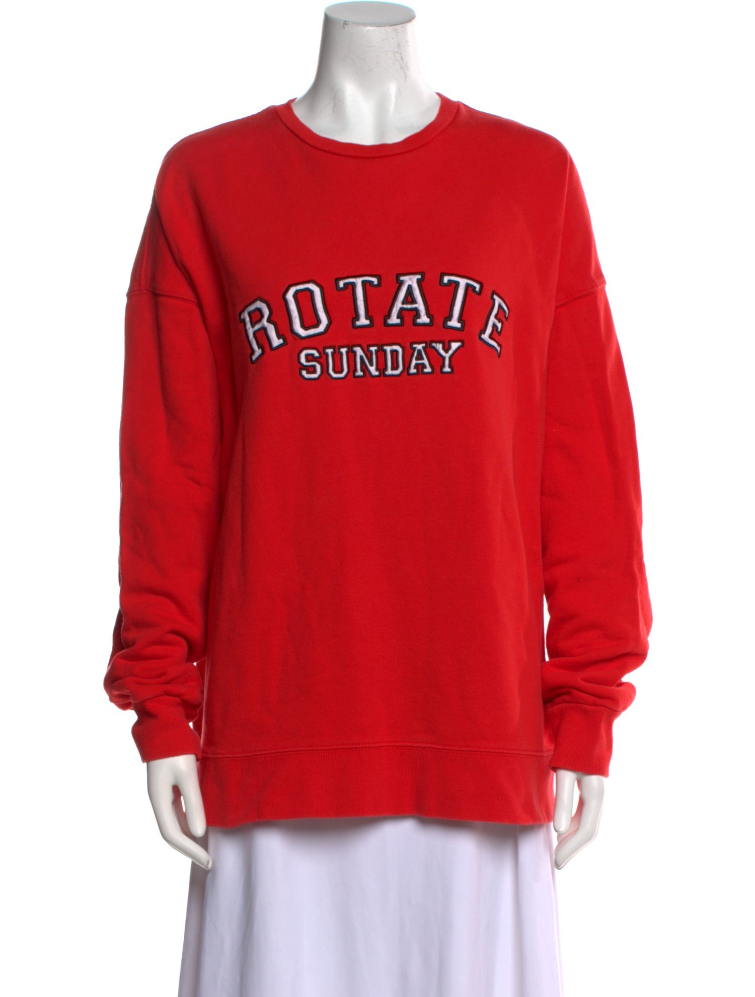 ROTATE Birger Christensen Graphic Print Crew Neck Sweatshirt