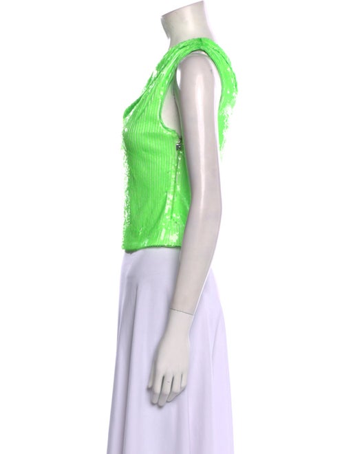 ROTATE Birger Christensen One-Shoulder Sleeveless Crop Top