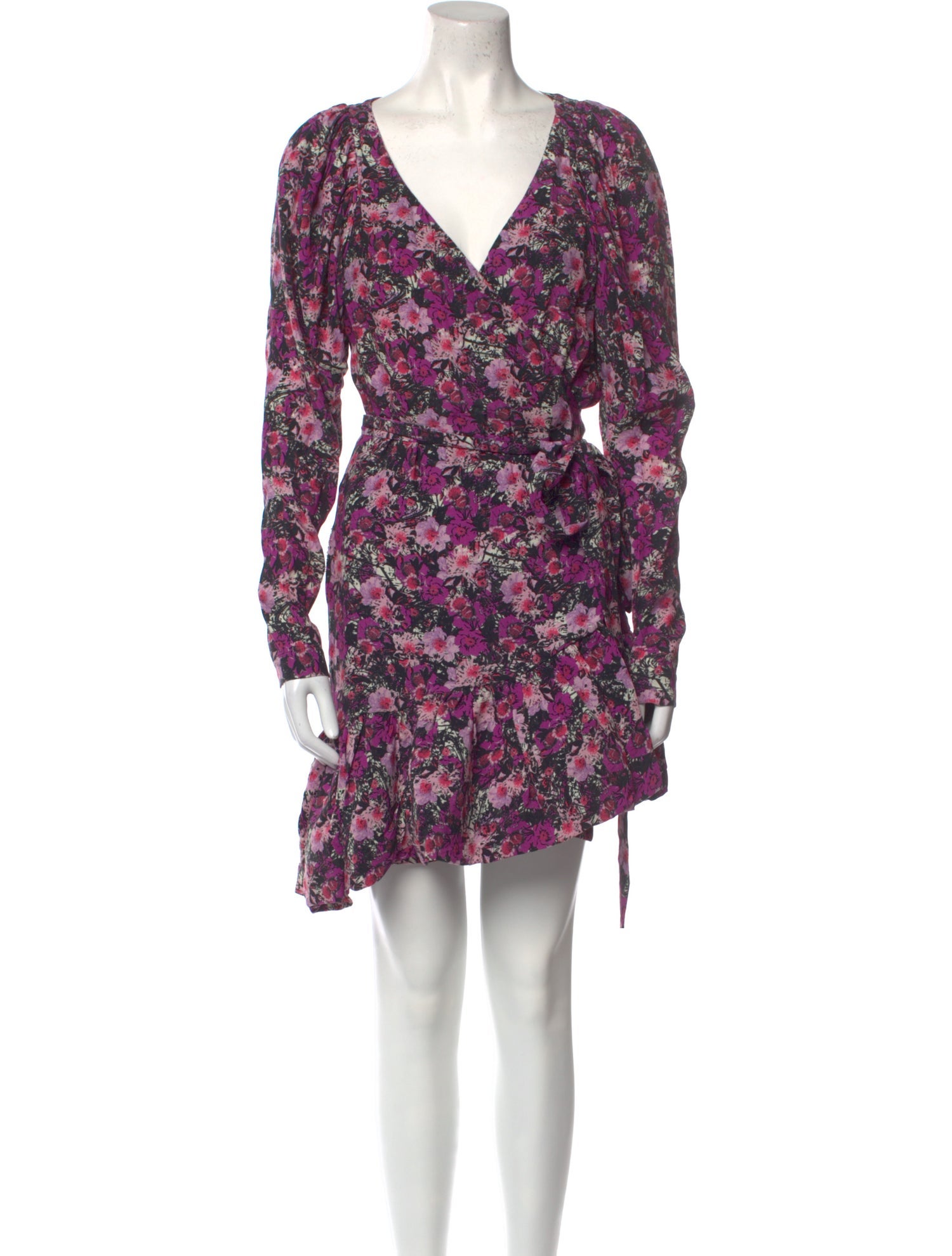 ROTATE Birger Christensen Floral Print Knee-Length Dress