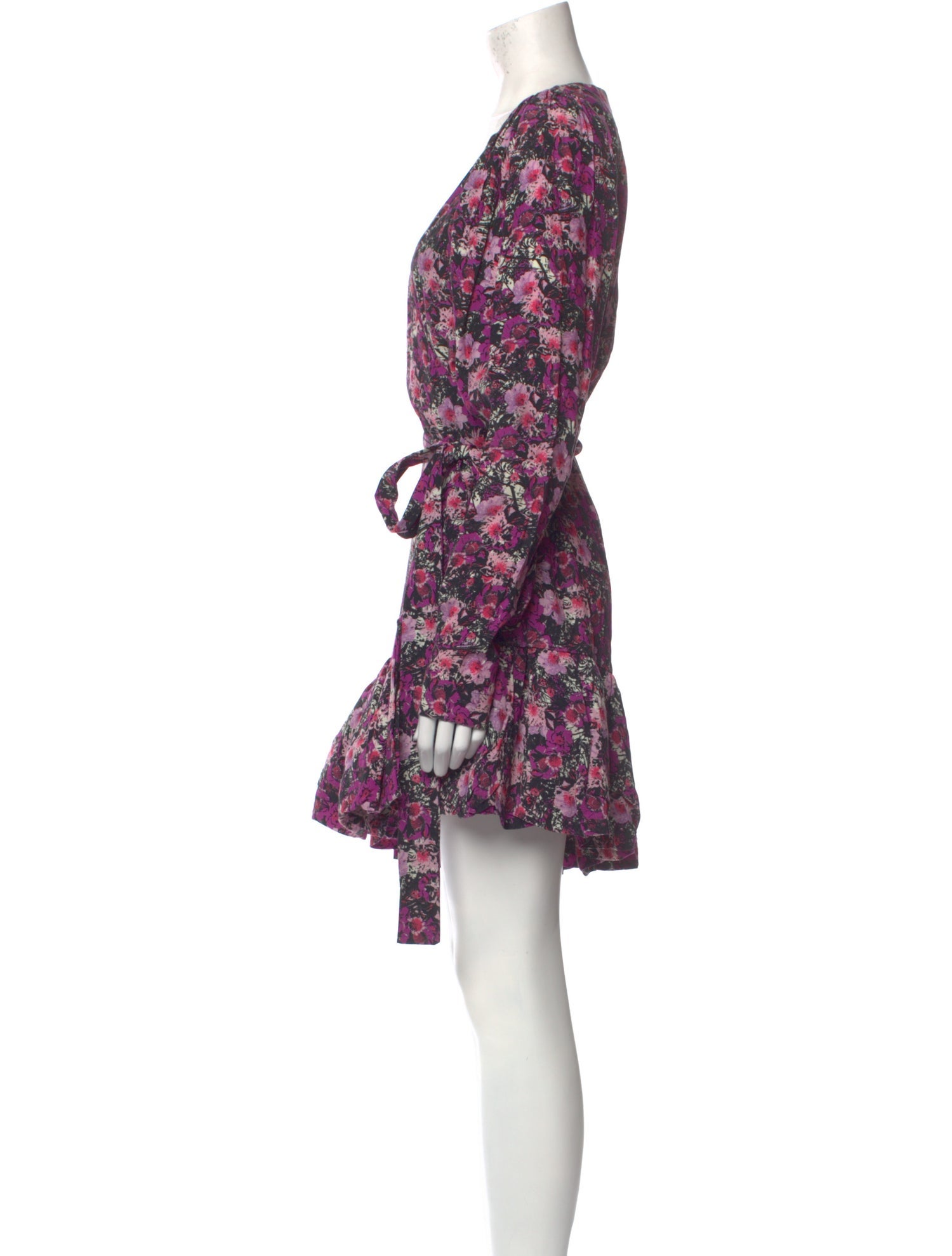 ROTATE Birger Christensen Floral Print Knee-Length Dress