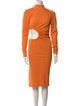 ROTATE Birger Christensen Turtleneck Midi Length Dress