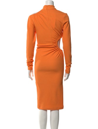 ROTATE Birger Christensen Turtleneck Midi Length Dress
