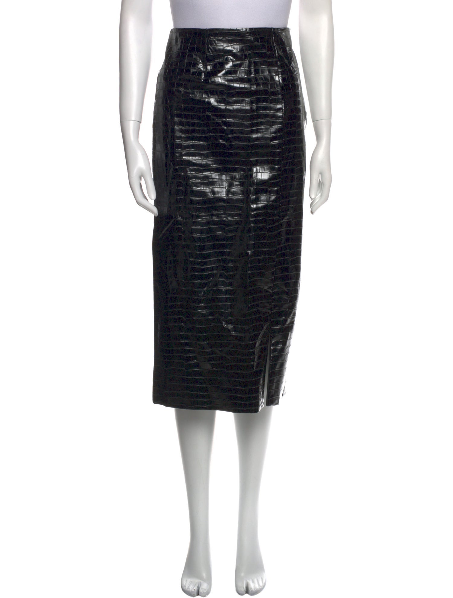 ROTATE Birger Christensen Faux Leather Midi Length Skirt