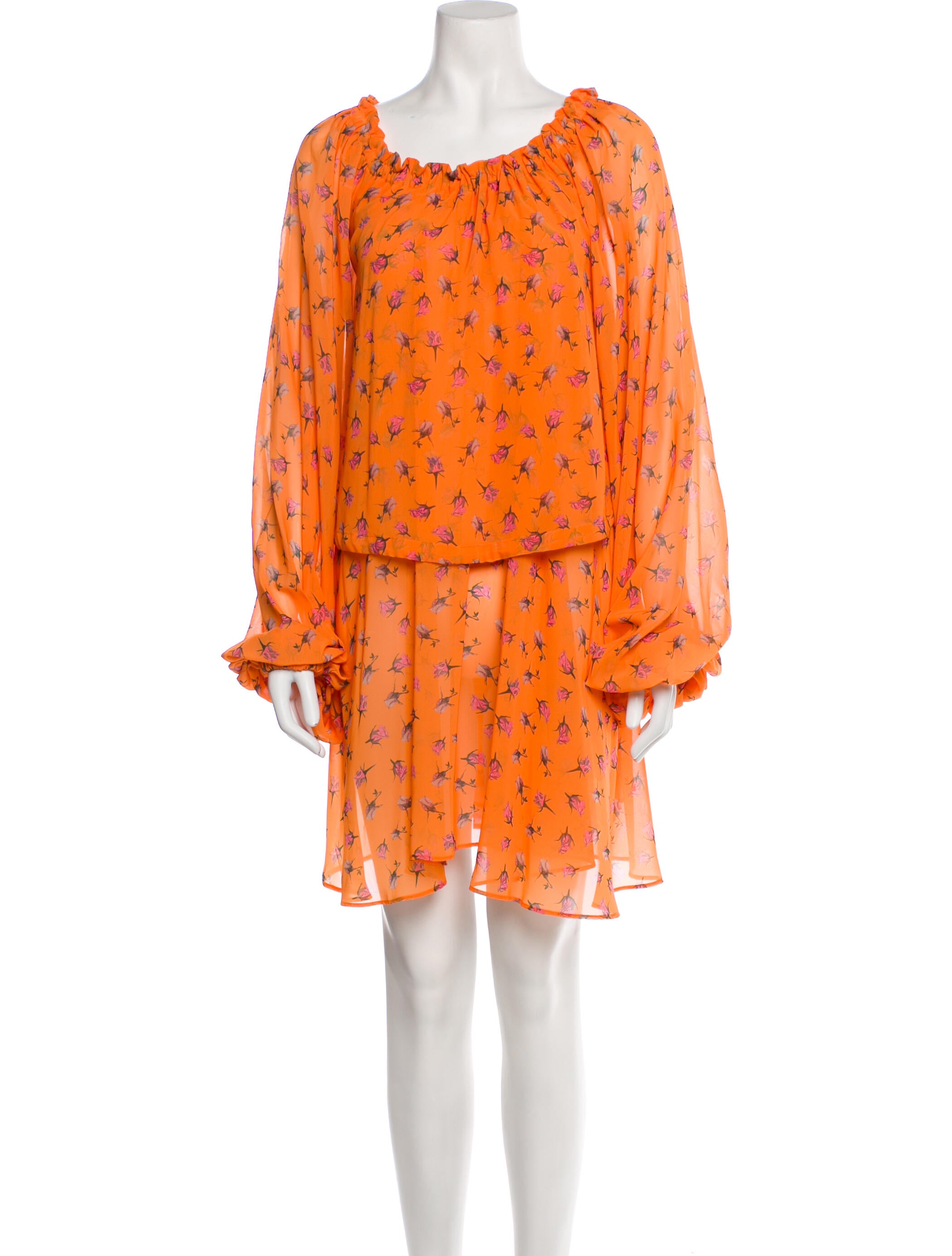 ROTATE Birger Christensen Floral Print Mini Dress