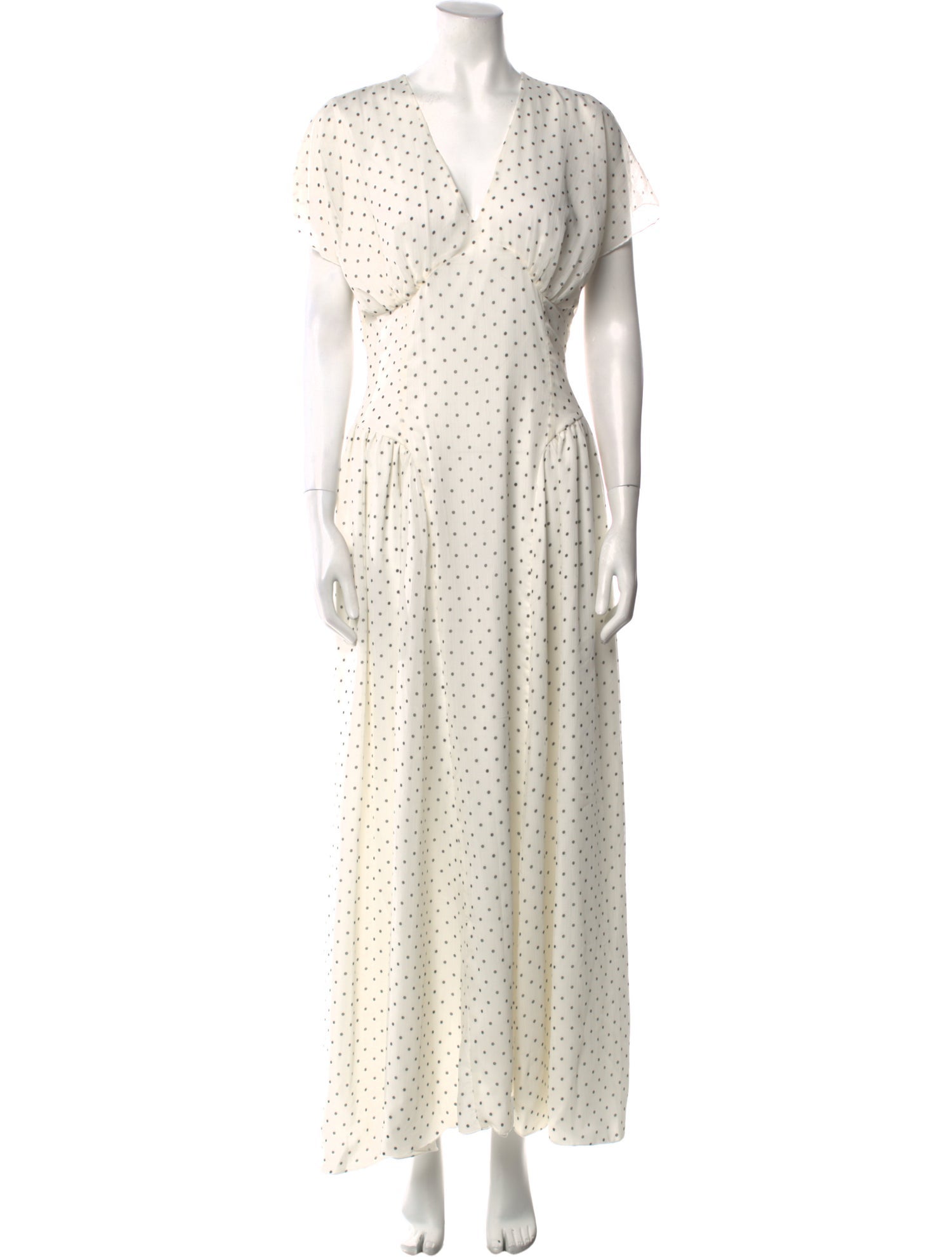 ROTATE Birger Christensen Polka Dot Print Long Dress w/ Tags