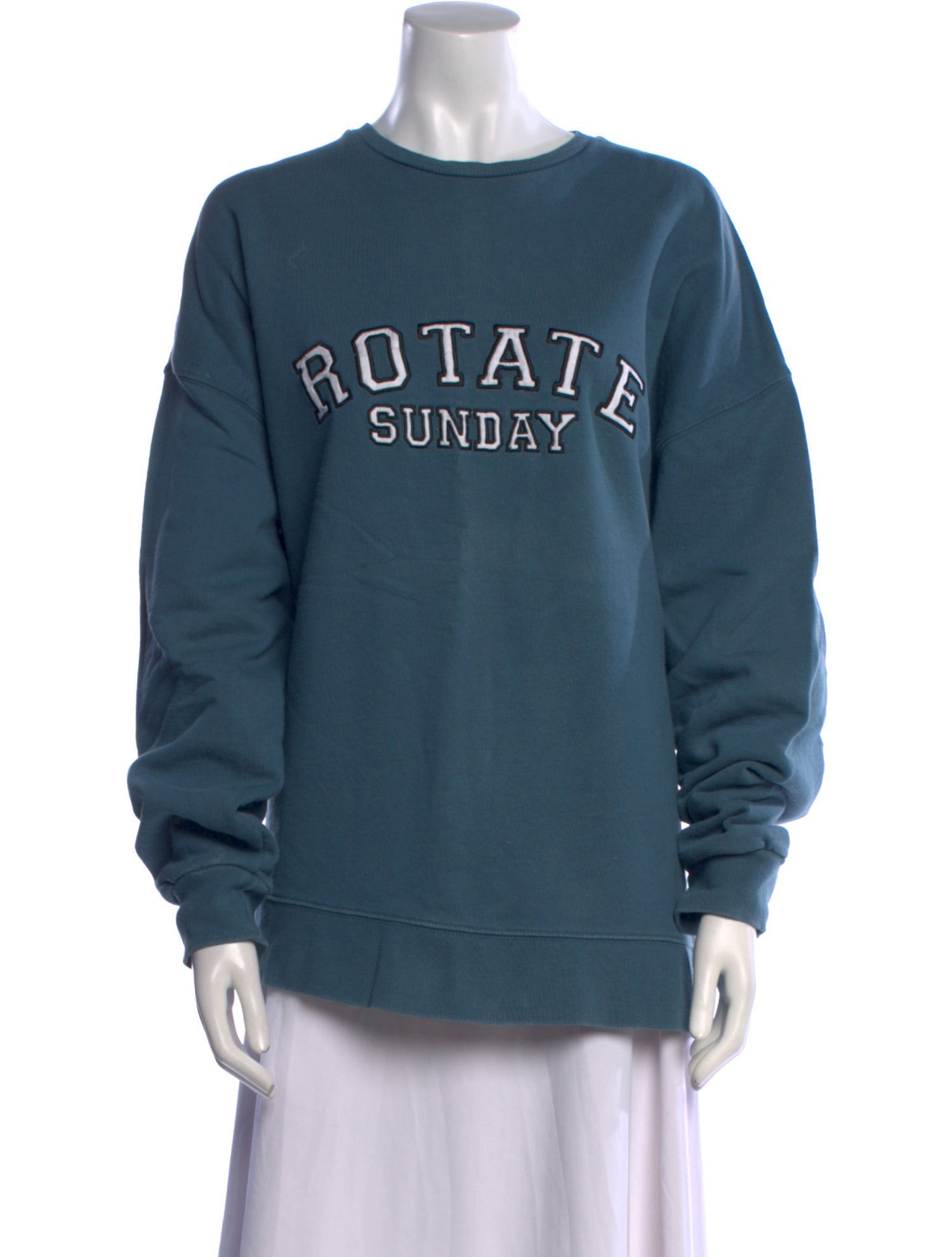 ROTATE Birger Christensen Graphic Print Crew Neck Sweatshirt