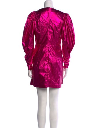 ROTATE Birger Christensen V-Neck Mini Dress